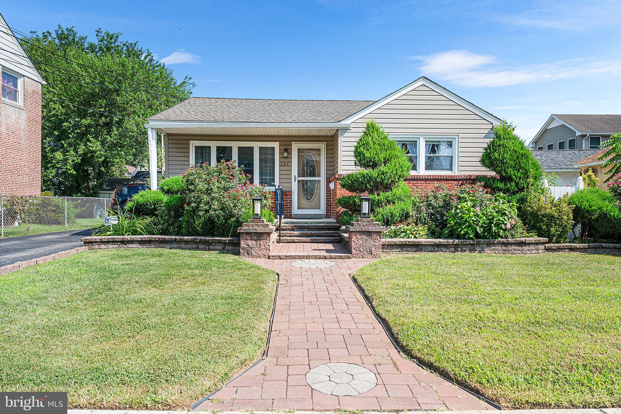 Welcome to this wonderful 3 BD, 1.5 BA ranch home in Ridley Park. The beautifully landscaped exterior with extensive hardscapping invites you to the covered front porch which opens to a bright and sunny living room complete with hardwood flooring. Hardwood flooring continues through an arched opening into the dining room with access to the fully updated kitchen. The kitchen features a neutral color palette with granite countertops, herringbone tile backsplash, stainless steel appliances and ample cabinet space in the floor to ceiling pantry. Conveniently located off the kitchen is the den with access to the rear covered deck and fully fenced backyard with hardscapped patio. Back inside enjoy truly single story living with three spacious bedrooms all with new carpet, ceiling fans and overhead lighting, mainfloor laundry and an updated hall bathroom with a large vanity and tiled tub shower combination. Also on the main floor is an additional hall bathroom with an attractive wood beadboard ceiling. Downstairs is a partially finished basement offering ample opportunity for additional living space, storage options and a second laundry room. Updates include a newer roof (2019) and HVAC system (2021). Conveniently located close to playgrounds, schools, shopping and all major roadways for an easy commute to Philadelphia, Delaware or New Jersey.