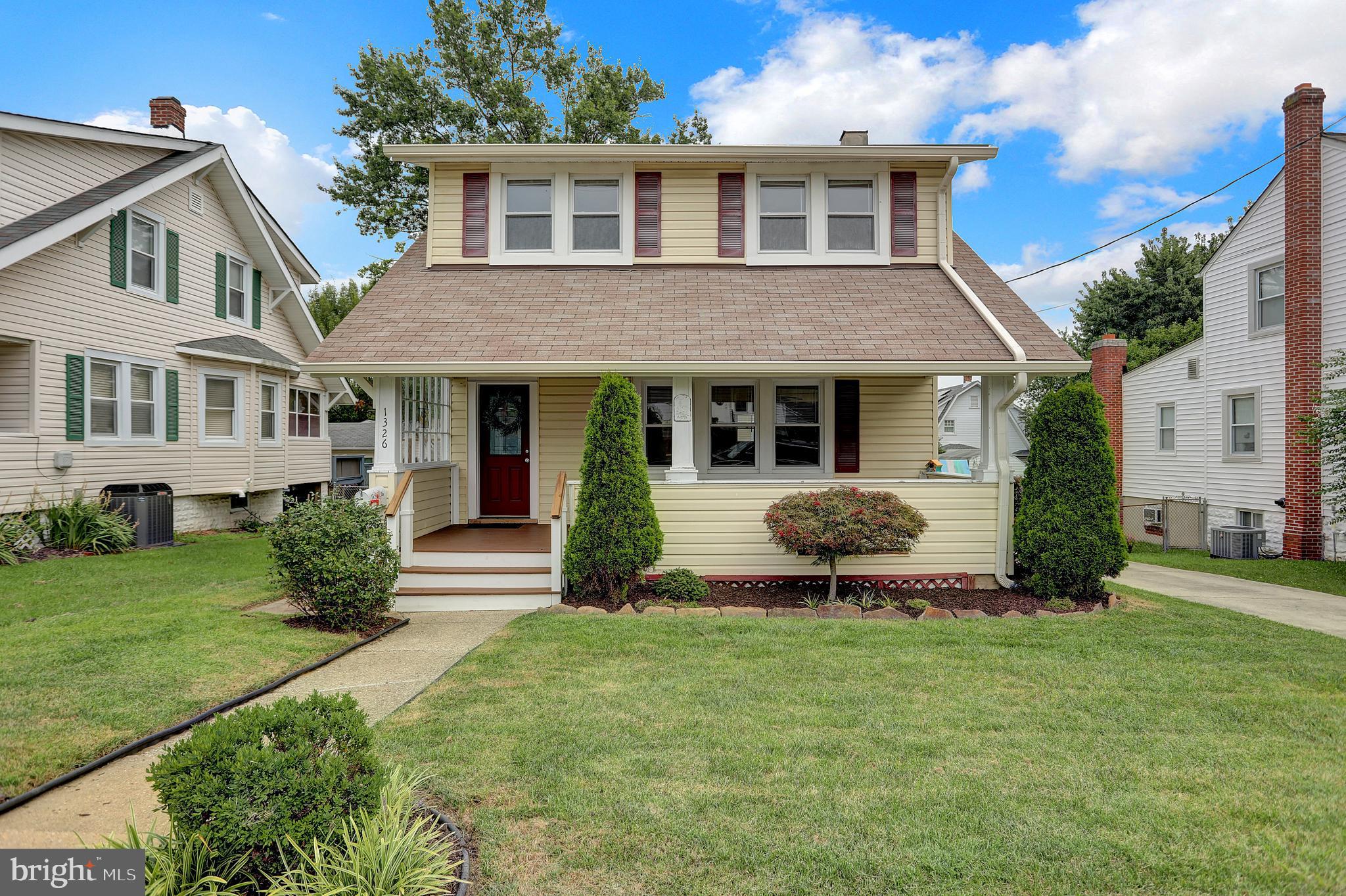 Awesome Curb Appeal in Linden Heights!
Welcome to this charming 4-bedroom, 2-bath colonial nestled in the quiet Linden Heights community of Halethorpe. From the moment you arrive, the large covered front porch and lush landscaping create a warm and inviting atmosphere—this is the kind of place that instantly feels like home.
Step inside to find gleaming hardwood floors and an abundance of natural light filling the living room. A beautiful leaded glass doorway leads you into the formal living room, while ceiling fans throughout the home keep it comfortable year-round. The expansive eat-in kitchen seamlessly blends style and function with soft-close, extra-tall polished cherry cabinets, stainless steel appliances, gas cooking, luxury vinyl flooring, and a ceiling fan. Additionally, conveniently located on the main level, you’ll also find expanded living spaces, including a first-floor bedroom and full bath—perfect for guests or multi-generational living. Upstairs, three additional bedrooms feature hardwood floors and decorative molding, with hall access to an attic ideal for extra storage. The updated hall bath includes a stylish vanity top, tub/shower combo, and easy-care flooring. The unfinished basement has a laundry area and offers ample space for storage, a workshop, or a home office. Outside, enjoy a detached 2-car garage (also space for a workshop or storage), a long driveway with parking for three vehicles, and a beautifully maintained yard ready for your personal touches—perhaps even a vegetable garden! The enormous deck is perfect for entertaining, outdoor dining, crab feasts, and summer cookouts, with plenty of room to add a hot tub. Located just minutes from the UMBC campus, neighborhood walking loop, local eateries, and breweries. This home offers the perfect blend of charm, comfort, and convenience. Easy access to major highways makes commuting a breeze, and you’re only a short drive to Baltimore’s stadiums, Inner Harbor, and all the city’s best attractions. Professional photos to follow.