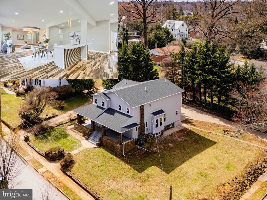 PRICELESS SHOWING: Almost‑Brand‑New Luxury in a Quiet Neighborhood

*Welcome to this 6‑bed, 5‑bath corner‑lot stunner*—everything above the basement (joists, walls, roof) is brand‑new. Open‑concept first floor flows living → dining → kitchen with modern ceiling detail, chandelier, fireplace, and hardwood throughout. The new kitchen shines with custom cabinets, granite island, and stainless appliances.

Upstairs: *two master suites* (yes, two), each with private bath. Bathrooms feature modern floating sinks (double sinks in the masters), *gorgeous ceramic tile* from floor to shower, and clean‑line fixtures. Main master adds a huge walk‑in closet, separate porch, freestanding tub, and dedicated laundry. Second floor also gets luxury vinyl, abundant closets, and its own central HVAC zone.

Finished basement includes bedroom + bath with the same upscale sink/tile finish—ideal guest/in‑law suite. Extras: huge driveway, front porch, massive yard on both street sides, close to shops.

*Total*: 6BR / 5BA, modern finishes, new systems, bright & quiet block.  
Come see it—this one shows like a model home.