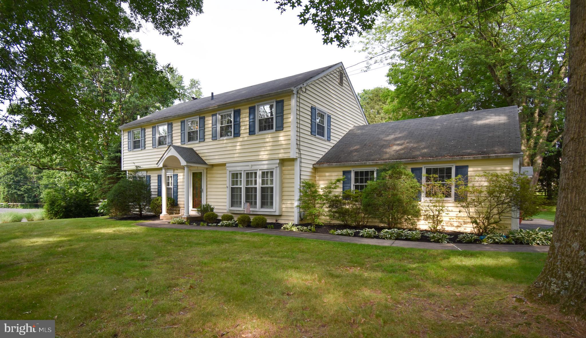 This spacious Doylestown home offers a thoughtful layout with modern updates and an inviting outdoor space. Just inside the front entrance, you'll find a comfortable living room with a wood-burning fireplace, divided by French doors to create flexible spaces for lounging, reading, or working. Opposite is a formal dining room that leads into a galley-style kitchen featuring stainless steel appliances and a bright eat-in nook. A rear door opens to a large 30' x 18' cedar deck with a retractable awning. Perfect for relaxing or outdoor entertaining.
The mudroom, accessible from the garage or a side entrance, offers practical convenience with a washer/dryer and utility sink. A convenient powder room is also located on this level.
Upstairs, you will find all four bedrooms. The primary suite features a walk-in closet and a private bath with a glass-enclosed tile shower. Three additional bedrooms share a full hall bath with a tub/shower, and each bedroom includes a ceiling fan for added comfort.
The partially finished basement provides an additional 250 square feet of living space, ideal for a rec room or flex space. The unfinished portion includes ample storage and a built-in workbench for hobby projects.
Outside, the home is surrounded by beautifully landscaped grounds, with mature trees, garden statues, and a mix of sun and shade that create a peaceful, park-like setting.
Tenant is responsible for electricity, gas, sewer, trash, internet, and lawn/snow/ice
Dogs are allowed for an additional fee. Some breed restrictions apply.
This home is enrolled in an HVAC filter delivery program for $10/mo