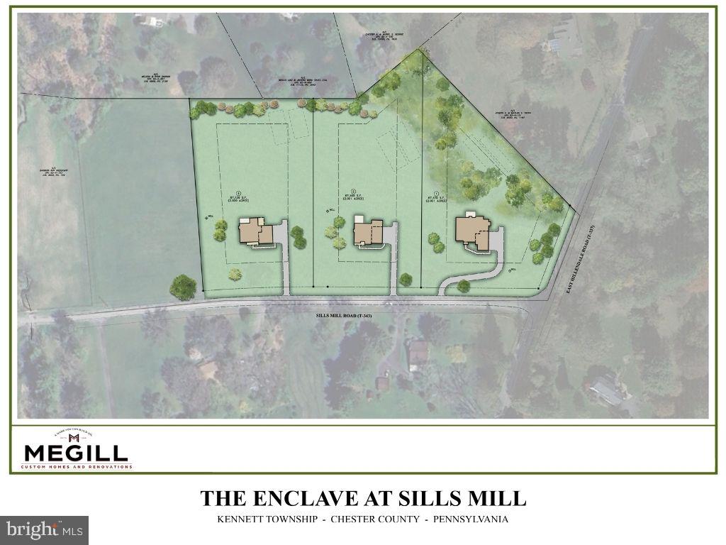 Welcome to The Enclave at Sills Mill, an exclusive new development by Megill Custom Homes, where elegance meets tranquility. Nestled in a picturesque setting, this unique three-lot subdivision offers the perfect canvas for your dream luxury home. **The expanded Brinton Model features a first floor primary bedroom suite.**Each 2 acre lot has been meticulously curated to capture the beauty of natural surroundings while providing ample space for architectural creativity. Combining scenic views, mature trees, and thoughtfully designed home placements, The Enclave at Sills Mill is the ideal location for those who seek a harmonious blend of tranquility and convenience. Located just minutes from The Borough of Kennett Square’s vibrant shopping, gourmet dining, exciting festivals and activities, The Enclave at Sills Mill offers the fun of Borough living paired with the serenity of a large homesite. Convenient travel to commuter routes and essential services combined with easy access to Longwood Gardens and many nearby parks and recreational areas make the location ideal for those who desire more out of life. **Customizable Homes Tailored to You. At Megill Homes, we understand that each homeowner is unique. That’s why we offer customizable architectural designs that cater to your individual preferences and lifestyle. Our award-winning team will work closely with you to create a stunning home that reflects your personal style and exceeds your expectations. **Don’t miss the opportunity to be a part of The Enclave at Sills Mill. With only one lot available, now is the perfect time to secure your place in this exquisite community that promises unparalleled quality and an exceptional living experience.**