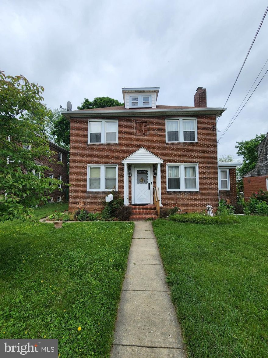 INVESTOR ALERT!!!!!  Three levels of living available. Two levels with separate BGE bills. Top Level is 2 bedrooms and 1 Bath with kitchen, dining, and living room with separate entrance.  Main level has 2 Bedrooms, 1 bath, Kitchen, Dining, Living room, and a den or extra sitting room. The basement holds laundry room with a spot for another bedroom and bathroom.  Pipes under the house where replaced.  Also, additional rooms with plenty of room for storage.  Walk outside to a covered deck. Additional lower deck in place that needs a little work.  In the back of the house is a two-car garage.  Home being sold AS IS. No repairs will be made.  Come make this home shine and have income come your way!!!!