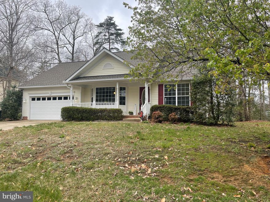 Charming  rambler in a desirable location.  From the aesthetically appealing covered porch to the fresh, open floorplan, this one will make you feel right at home.   Inviting kitchen with beautiful cabinetry, corian counters, breakfast bar, and newer appliances.  Light and bright  living room with custom built in bookcases framing a cozy  gas fireplace.  Spacious primary bedroom with adjoining bath complete with separate shower and soaking tub.  Two generous bedrooms on the other end of the home with a full bath in between.  Relax on the quaint deck with views of tree lined buffer between homes.   New roof in 2019, and in ground sprinkler system add additional value.  See it today before it's gone!