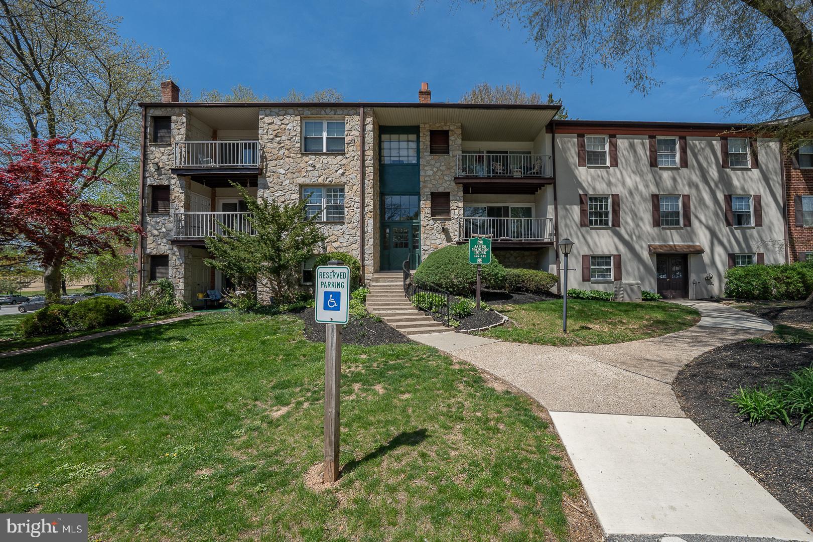 JUST AVAIALBLE... an exceptional 2nd floor corner unit in popular Glenhardie featuring a one bedroom/one bath condo in well located James Madison Building. The community is ideally located just minutes to King of Prussia Mall, endless shopping and dining destinations along PhiladelphiaÅ› Main Line and minutes of cherished Valley Forge National Park, any nature-loverÅ› paradise. The unitÅ› interior is remarkable with attractive hardwood flooring throughout entry foyer, kitchen, hallway and closet area. Enjoy a customized butlerÅ› pantry/bar area convenient for entertaining as well as offering extra storage. The kitchen is well appointed featuring newer refrigerator and gas range/oven and highlighted by attractive granite countertops and marble backsplash. The unit also features a bright & cheery, combined living room/dining room and highlighted by replacement windows and sliding door to private balcony for a bit of outdoor enjoyment, rest and relaxation. The bedroom is well sized, freshly painted and JUST carpeted and offers wonderful closet space. The netural bathroom is nicely updated as well. Reasonable monthly condo fee includes exterior building maintenance, landscaping, snow and trash removal as well as heat (natural gas) and water consumption. Additionally, golf, tennis and swimming memberships are available on community premises for enthusiasts of outdoor recreational acitivies for an additonal fee. What a great alternative to paying exorbidant rents and have a chance to benefit from a homeownership experience! Low taxes coupled with award-winning Tredyffrin Easttown School District! Easily assessible to major roadways, including Routes 76, 276, 202 and 422 for day-to-day commuting as well as out-of-town road trips. Hurry! Oppportunity is knocking!