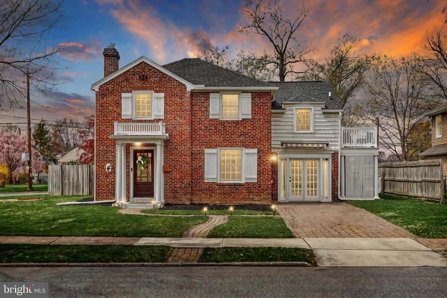 Delightful brick traditional in Camp Hill borough just a chip shot from the West Shore Country Club. Pillared portico with a Juliet balcony, Stained leaded glass door, board and batten shutters, and the hip roof gives this home impressive curb appeal. Generously sized living room with wood burning fireplace and gorgeous hardwood floors. Updated eat-in kitchen with geometric backsplash, beverage fridge, gas range, gooseneck faucet, and under cabinet lighting. Cozy hearth room with a gas fireplace and full bath. Spacious 3rd bedroom with built-ins and modern appointments could make a perfect home office with double sliding glass doors out to the balcony where you can enjoy your morning coffee and take virtual meetings in the fresh air. Sunroom with privacy shades provides extra living space and leads to a spacious fenced back yard with rustic stone fireplace. Trimmed windows with sills, cased openings, archways, all add to the elegance of this immaculate home. Basement with new waterproofing system and half bath ready to be refinished to expand your living space even further. Recent updates include a new roof in 2023, new tankless water heater in 2024, a new furnace in 2020 and updated double pane windows. This home should sell quickly. Don't delay.