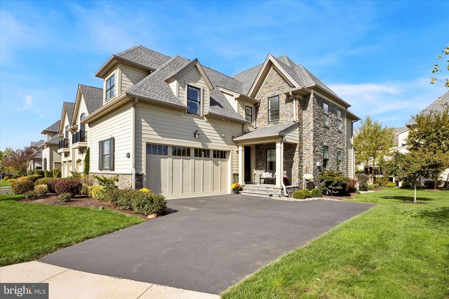 Welcome to 6155 Creekside Drive in the Reserve at Creekside – the area’s premier luxury carriage home community. This updated and meticulously maintained end unit Cresheim model offers 3 Bedrooms, 2 Full and 1 Half Bath with a large side yard and rear open space. A fabulous open floor plan on the main floor features upgraded hardwood floors throughout, a large Living Room with crown molding and  corner gas fireplace, Dining Area with chair rail and crown molding, Powder Room and gourmet Kitchen, with center island, granite countertops, custom tile backsplash and stainless steel appliances. A sliding door from the Kitchen opens to a large Deck with stairs to the flagstone patio and backyard. Perfectly designed for working from home, the private Study/Office has a tray ceiling and custom French Doors. The second floor features a spacious Primary Suite with large custom designed walk-in closet and additional closet. The spa-like Primary Bathroom includes a double vanity with quartz countertop, oversized stall shower and separate water closet. Two additional large bedrooms, Hall Bathroom and Laundry Room with custom cabinetry complete the second floor. The large, unfinished basement offers endless possibilities for additional living space, bedroom or gym and lots of storage. Oversized two car attached garage with polymer concrete coated floor, electric car charger hook up, custom cabinetry and wall storage system. Additional interior features include hardwood stairs and second floor hallway, upgraded carpet and padding, custom shutters and window shades throughout, recessed lighting and all new light fixtures, covered sprinkler heads, humidifier and in-duct air purifier. Custom flagstone porch,  front steps and  back patio, full stone side elevation and professional landscaping are among the many upgrades to the exterior of this fabulous home. The Reserve at Creekside offers the ideal lifestyle - maintenance free living with luxury amenities. A 4500 sf Clubhouse includes a large gathering space, kitchen, fitness center and an outdoor pool, with flagstone patio. Ideally located in Whitemarsh Township, within minutes of Ft. Washington and Wissahickon Parks, the shops of Flourtown and Chestnut Hill and easy access to routes 309, 476 and the PA Turnpike. Schedule your tour today!