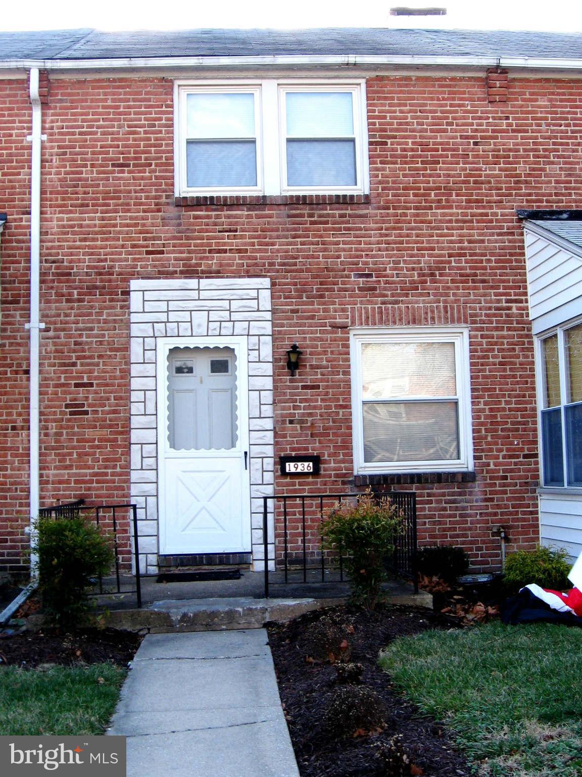 Brick front and glowing hardwood floors highlight this perfect starter home or investment property! Updated main bath. Fully fenced yard w/ front and rear parking. Property to be sold "as-is". Short-sale professionally negotiated. Close to I-95 and downtown Baltimore!