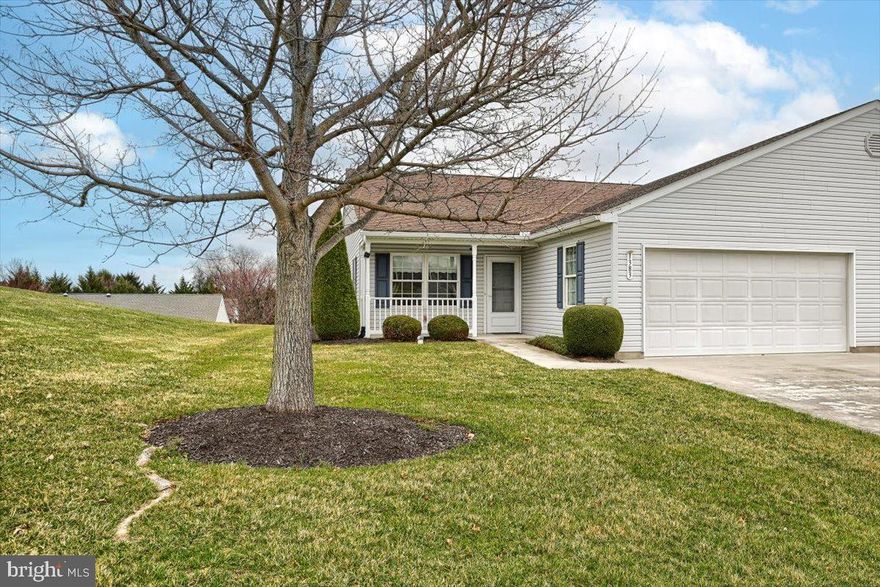 Welcome to this outstanding home in Roth's Farm Village, 55+ community!  If you want a beautiful and functional kitchen, you need to take a peek at this one.  It has a lot of cupboards to store your pots/pans/dishes and a lot of counter space. 
This home has 2 nice size bedrooms, 2 full bathrooms, a living room, a family room, a kitchen, a laundry room, and a 2-Car Garage.  This home is ready for you to move right in and make it your own.  The one-story home features an open style floor plan which flows easily from the living room to the dining room and into the kitchen.   The kitchen is open to the family room which has beautiful French-Style doors leading to a relaxing covered back porch area.  The primary bedroom has an en-suite bathroom and 2 closets.  The laundry room includes a clothes washer and dryer.  The second bedroom could be used as a craft room, office, or man cave.  This home is conveniently located close to a grocery store, a Library, the Post Office, a Bank, Several Restaurants, and Codorus State Park.  Lawn maintenance and snow removal services are included in the HOA fee which gives you more time to pursue your favorite hobbies.  You don't want to miss the opportunity to live in this wonderful community!