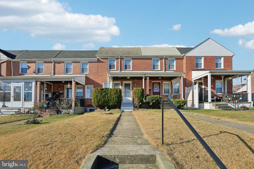 Cozy 3 bedroom 2 bath townhouse with front porch, fenced backyard and level lot in Dundalk. Main level living room and dining room have lots of natural light. Kitchen has white appliances and white cabinetry with gas stove. Upper level has 2 bedrooms and classic black and white bathroom. Lower level has 1 bedroom, 1 bath, gas stove and S.S. kitchen style sink with cabinets. Outside shed in rear. Must See!!!