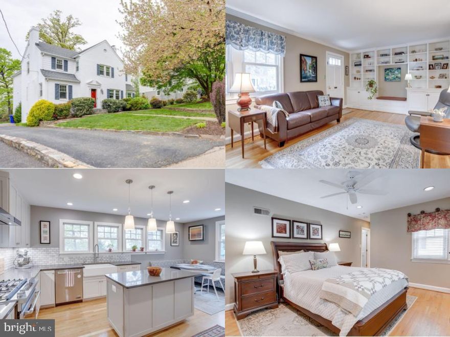 Charming Brick Colonial w/ Modern Expansion in Prime Arlington Location! Nestled on a beautifully landscaped 0.3-acre lot, this classic colonial-style home offers timeless appeal with thoughtful modern updates. With the addition of 2 full bathrooms and a phenomenal kitchen, this house totals 4 bedrooms and 4.5 bathrooms (all three upstairs bedrooms include full bathrooms). Hardwood floors flow throughout the main level, where you'll find and formal living room with built-in bookcases and a cozy wood-burning fireplace— perfect for quiet evenings or entertaining guests. The formal dining room sets the stage for memorable gatherings, while a quiet sunroom offers a relaxing retreat. The expanded kitchen combines style and function with custom cabinetry, high-end stainless steel appliances, quartz countertops, farmhouse sink, and a stunning marble backsplash. Step outside to the elevated deck and enjoy the expansive, grassy backyard—ideal for summer barbecues, lawn games, and four-legged friends. A main-level space with a connected half bath provides a perfect work from home office or study. Upstairs, the light-filled primary suite boasts dual walk-in closets and a private ensuite bath. Two additional bedrooms each feature walk-in closets and their own upgraded ensuite baths—an uncommon and convenient luxury! The finished lower level includes a spacious rec room perfect for a home gym, playroom, or creative studio. The lower level bedroom with a private entrance and a full bath offers great guest or au pair potential. Laundry and storage complete the lower level. Enjoy off-street parking with a paved driveway and a commuter-friendly location just minutes to the GW Parkway at Spout Run, I-66, Metro bus routes, and the Orange Line Metro. You're also close to Chestnut Hills Park, neighborhood playgrounds and trails, and an array of top dining options. This is the perfect blend of charm, comfort, and convenience—welcome home!