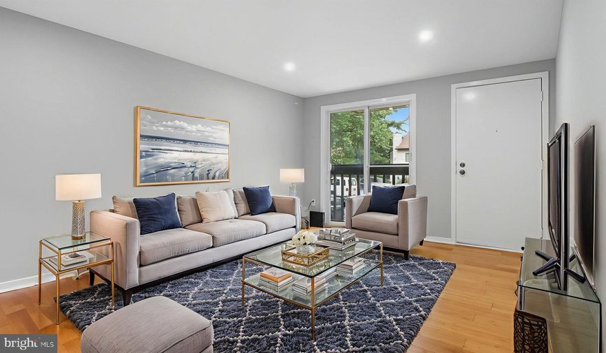 Welcome to this beautifully renovated 1-bedroom, 1-bathroom condo, featuring a bright open-concept layout with fresh paint, and gleaming bamboo wood floors. The entire kitchen is brand new from top to bottom—including quartz countertops, stainless steel appliances, modern cabinetry, and new luxury vinyl flooring, designed to impress both everyday cooks and entertainers. The spacious bedroom offers two large closets and a new sliding glass door leading to your private patio, while the bathroom has been fully remodeled with a clean, modern design. Additional updates include new lightings throughout, an in-unit washer and dryer (2023), a brand-new HVAC system (2024), and a water heater (2022) for peace of mind. Community amenities include an outdoor pool, tennis courts, and a playground. Ideally located just minutes from I-270, ICC-200, and public transportation, commuting is effortless, with shopping, dining, and entertainment all nearby. Don’t miss this Sold "AS-IS" opportunity to own a beautifully updated, move-in ready condo that offers the perfect blend of comfort, convenience, and modern living—an excellent choice for both homeowners and investors! Some photos have been virtually staged to help illustrate the property’s potential.