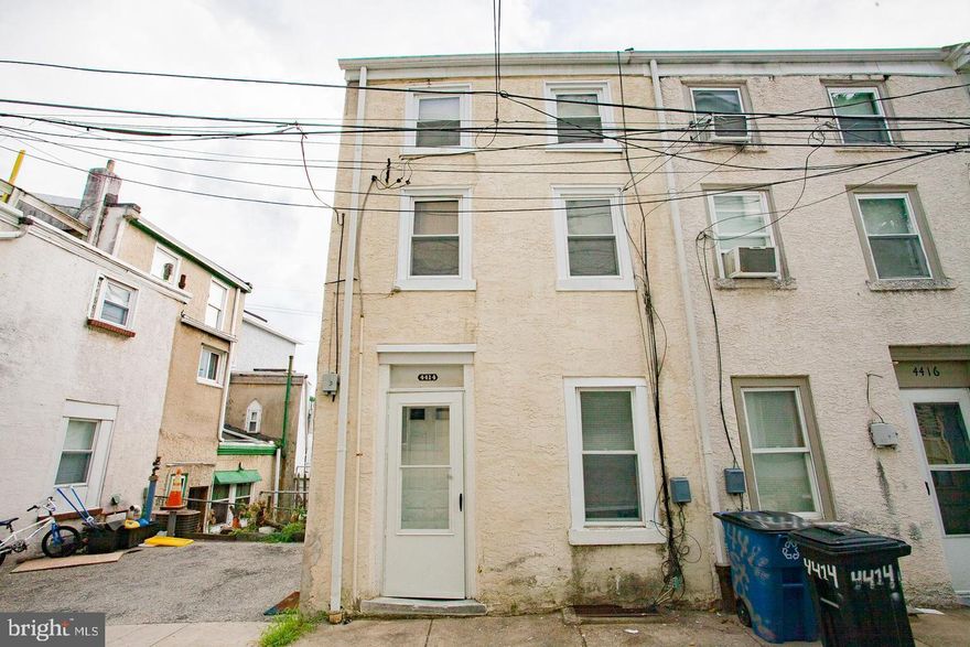 *MOTIVATED SELLER* 3 bedroom trinity just steps from Main St in Manayunk available for quick possession. The house has functioned as a rental property for the past 10+ years and is currently rented for $1650/mo through May 2025. Makes a great investment property or owner occupied house! Located on a quiet street tucked back from the hustle and bustle of the city this house is well equipped. Enter to a spacious living/dining area with laminate floors and closet space on the right. To the rear find a fully loaded kitchen with dishwasher, gas range, garbage disposal, microwave, and granite counters. There is space for a breakfast nook or cafe table. The kitchen leads out to the rear patio perfect for a grill and smoker. The basement of the property is unfinished and houses the mechanicals and laundry. The second floor offers one large bedroom with closet and a smaller bedroom great for a dressing room or nursery. The full bath has a standard size shower tub. The top floor has a great layout with a large third bedroom accessed through a "loft" area perfect for a home office or second TV area. Enjoy central air throughout.