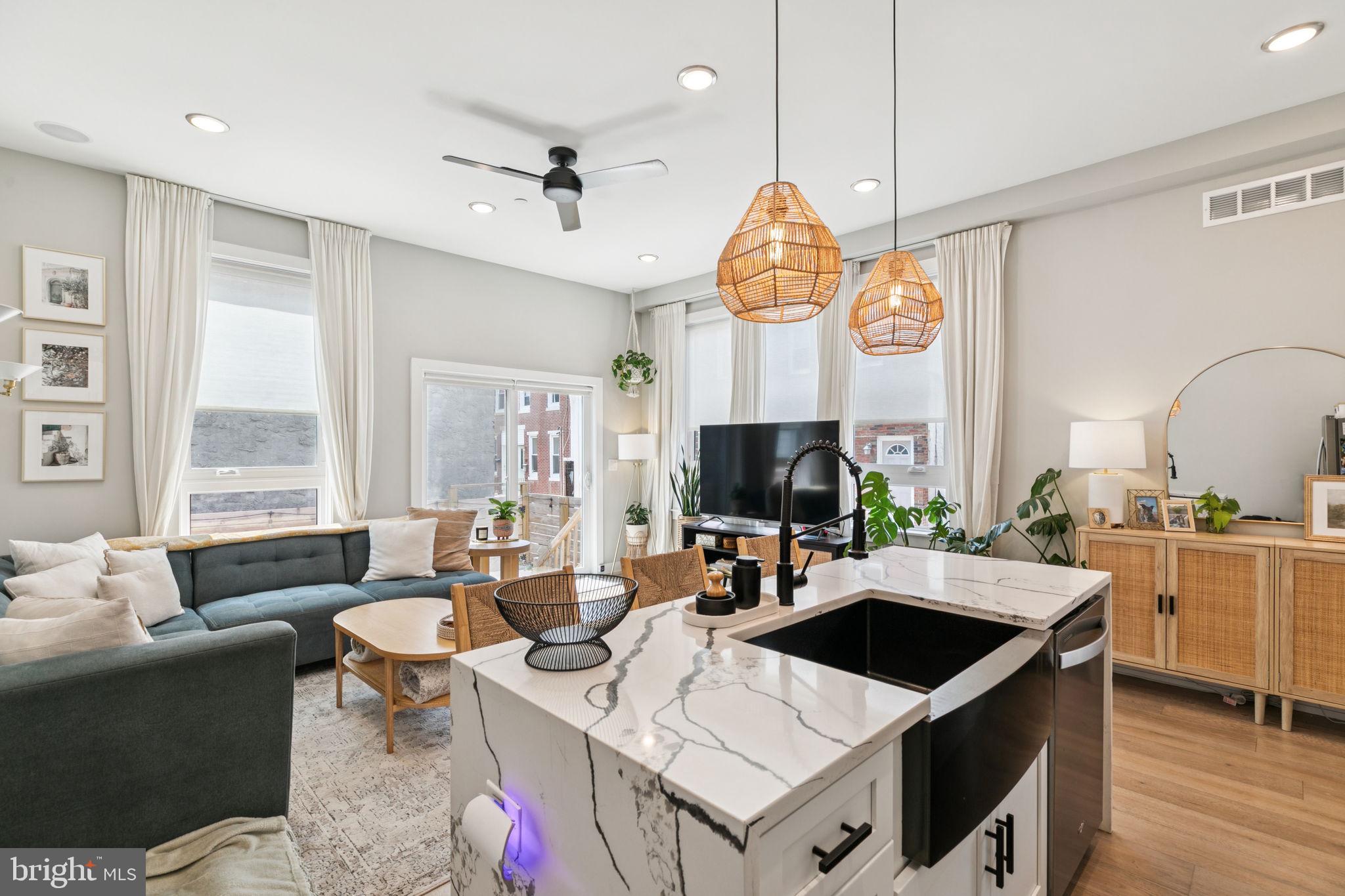 Modern design. Smart layout. Zero fluff. Welcome to Unit 1 at 2615 Tulip Street—a bi-level 3-bed, 3-bath home in one of Philly’s most in-demand neighborhoods. Built in 2022, this space delivers clean lines, oversized windows, and an open-concept main floor that actually works. The kitchen is dialed in with quartz countertops, stainless appliances, and an island setup that’s perfect for daily life or hosting a few friends. Downstairs, both bedrooms offer generous square footage. One of the best perks, 7+ years remaining on the 10 year tax abatement (a rare find these days!), and just a short walk to the El, restaurants, and everything else that makes Fishtown what it is. No guesswork, no compromise—just a great home in a great spot.