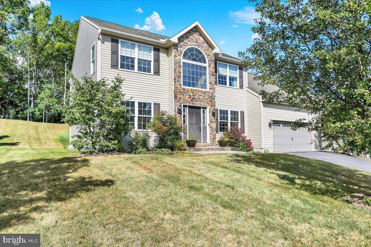 Welcome to this stunning 4-bedroom home offering a perfect blend of comfort and style! Step into the spacious open foyer with gleaming hardwood floors that set the tone for the entire home. The bright and inviting kitchen features a center island and a sunny dining area which is ideal for everyday meals. Unwind in the cozy family room with a fireplace and a charming balcony overlook. The main level also boasts a formal dining room, an elegant living room, a private office, and the convenience of first-floor laundry.
Upstairs, the luxurious primary suite offers a spa-like retreat with a jetted tub and separate shower. The finished basement is perfect for entertaining, complete with a bar area, powder room and a mix of hardwood and carpet flooring.
Step outside to a paver patio with a partially covered section and ceiling fan, creating the ultimate space for year-round gatherings. This home has space, elegance and functionality both inside and out!