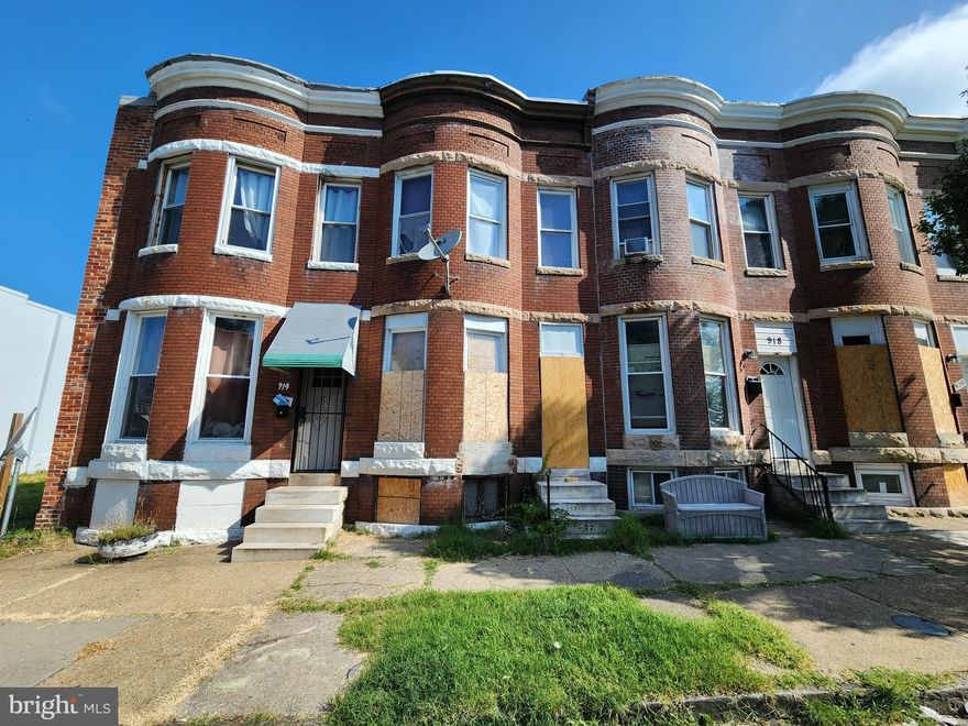 ONLINE AUCTION: Bidding begins 10/06/2025 @ 10:00 AM. Bidding ends 10/08/2025 @ 11:00 AM. List Price is Suggested Opening Bid. Deposit: $5,000.

Nestled in East Baltimore Midway, this early-20th-century townhouse is steps from Clifton Park’s golf course and its tennis courts. Within comfortable reach are shopping centers like Waverly Tower and Northwood offering everyday retail convenience, and just a short trip to Johns Hopkins University, and the Maryland Zoo in scenic Druid Hill Park. The property and its nearby facilities are all easily connected via I-83 and other major routes. This property is occupied.