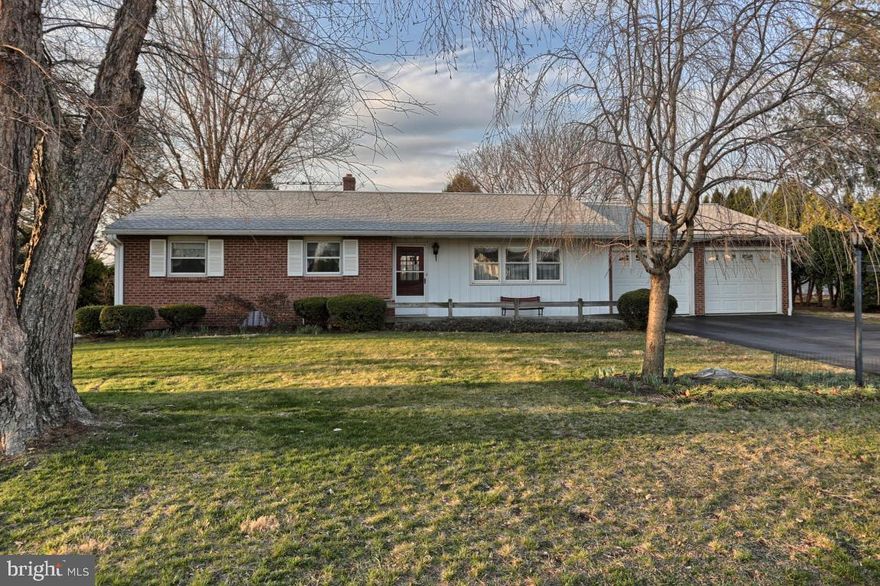 Brick Ranch w countryside views for you to enjoy...! Snitz Creek kitchen opens to dining area and deck. Breakfast bar. Appliances. Three bedrooms. 2 full baths. Huge familyroom in lower level with access to back yard. Large laundry room too. 12x24 Deck. Attached 22x27 Garage (594SF.) Shed as is. This property has potential but needs updating. Priced in current condition. Same owner since 1989.