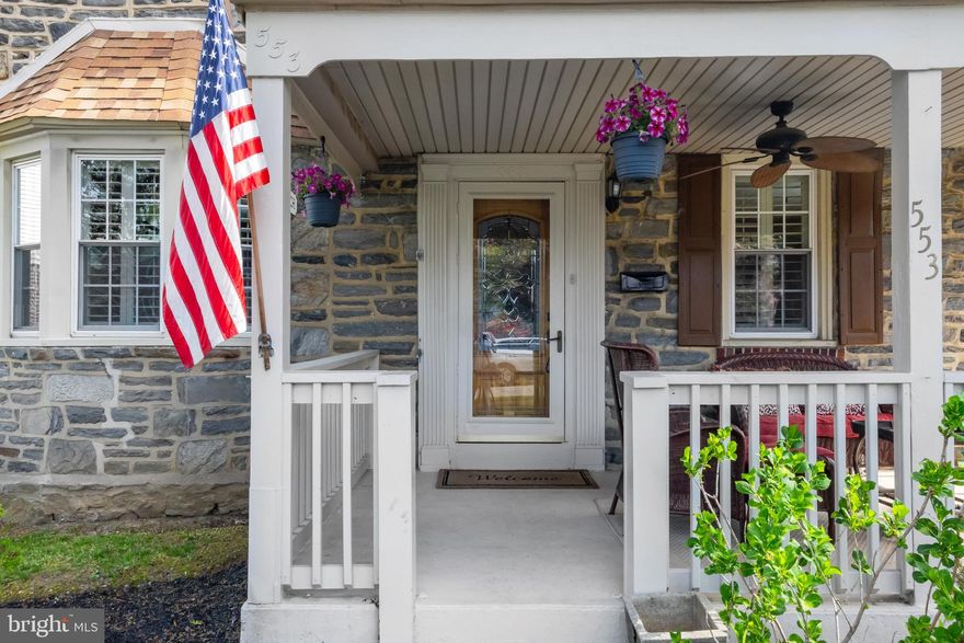 Welcome to a true Havertown treasure, where classic charm meets modern luxury in this stunning stone colonial. The enchanting front porch invites you to relax and unwind. This space offers the perfect spot for morning coffee or evening conversations with friends and family.  Step inside to discover a seamless blend of style and comfort, highlighted by a custom kitchen that's a  chef's dream. Gorgeous cabinetry and a center island create a backdrop for everyday moments and grand entertaining alike . The kitchen's seamless flow to the private backyard makes entertaining a breeze! The living room opens up to an elegant dining area, beautifully adorned with classic wainscoting, and centered around a charming miniature wood-burning fireplace offering a cozy and warm ambiance perfect for holiday gatherings.

On the first floor, you'll find a full bath and a versatile flex space—imagine a cozy office nook or a practical mudroom here. Ascend to the second floor, where 3 generously sized bedrooms await. The primary bedroom boasts its own quaint deck, perfect for morning retreats or perhaps as the canvas for creating an ensuite sanctuary or a lavish walk-in closet.
Outside, the professionally landscaped grounds offer incredible curb appeal, with every detail meticulously cared for.   The backyard is incredible with lots of space and privacy!!!   The finished basement adds another layer of charm with a stylish bar area, perfect for entertaining. Don't forget the functional laundry area, keeping life easy and organized.
Experience the pride of ownership throughout this splendid home, and prepare to fall in love with its captivating blend of artistic design and classic elegance. Your dream home awaits!  Walk to everything Havertown -Lynnewood Elementary, Manoa Shopping Center  Bailey Park, the Haverford YMCA, Pops Water Ice , Ritas and more!    This Is It... This Is the One...Welcome  Home!