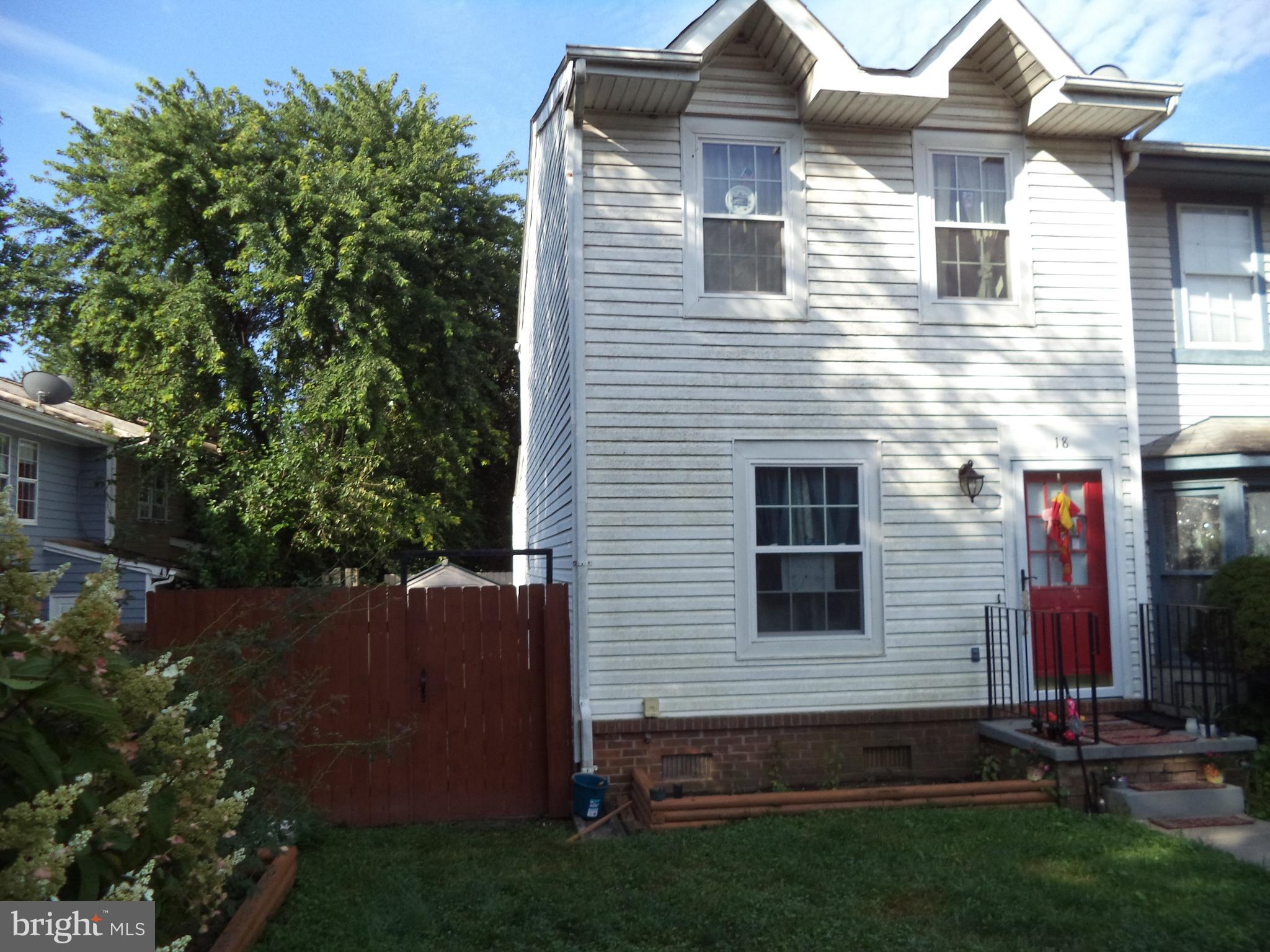 INVESTORS! INVESTORS! Very affordable 2BR, 1.5 BA town home just outside of Charles Town. Near shopping, local athletic club Casino and public transportation. Kitchen is newer with 2 refrigerators (one in large pantry), dishwasher, clothes washer/dryer, stove/oven. A very large Trex deck has been built over the rear yard and offers privacy. 2 assigned parking spaces. Roof is also newer and an attic storage is in place with pull down stairs. The bathrooms include 1 full upstairs and a half on the first floor.