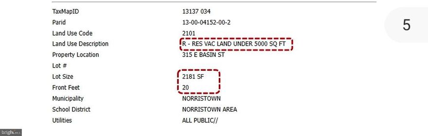 Two Parcels being sold together, 313 E and 315 E Basin St, each lot is 20' x between 90' and 103' in Depth. Lots are adjoining
$55,000 per lot. Cash Sale