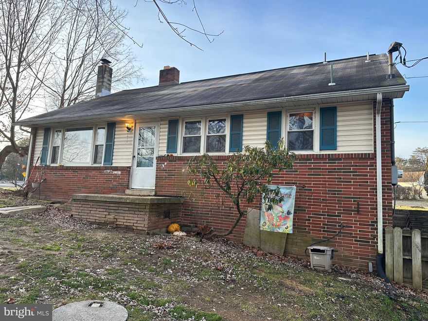 Mechanicsburg - Cumberland Valley SD - 3 bedroom, 1 bathroom, 1612 square foot brick ranch home with an oversized detached garage, corner lot.  Home is being sold AS IS and is in need of repair. Cash only sale. Silver Spring Public Sewer connection tap fee is $4350. Excavation cost is additional. Unsure of condition of all utilities (plumbing, electrical, heating, cooling, etc...) See all associated documents for more details.