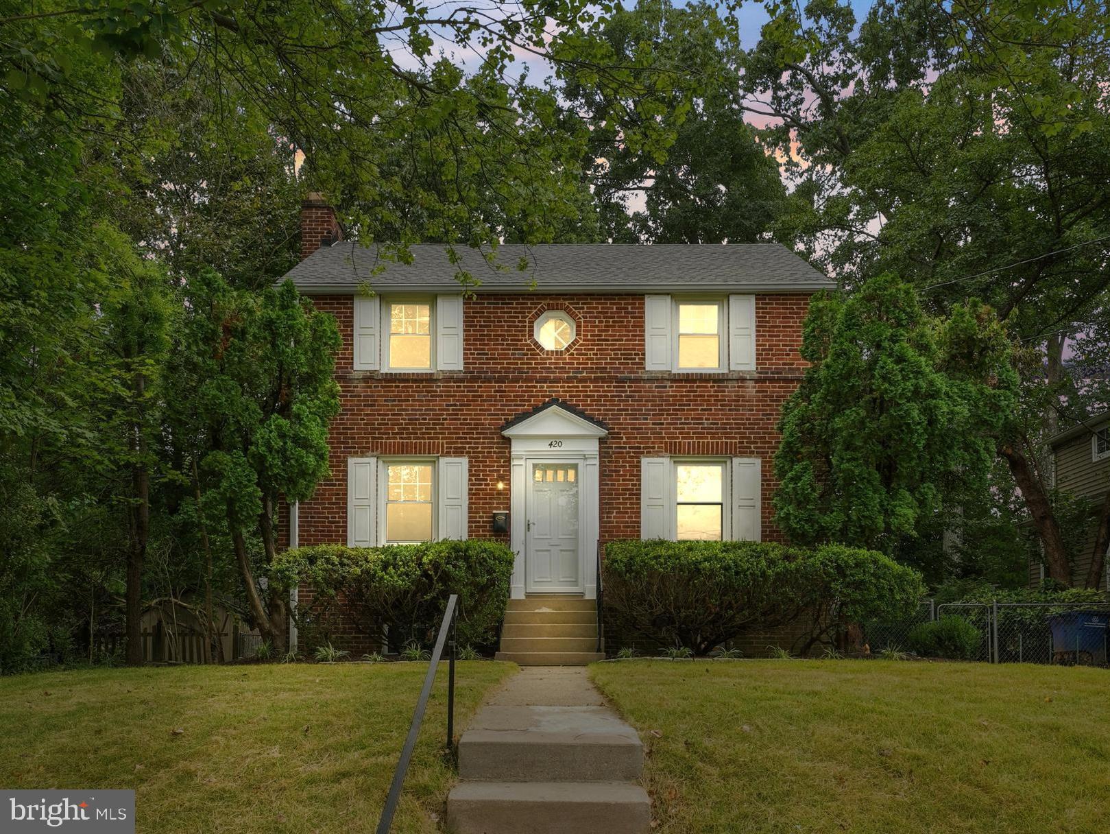 Discover this picturesque home's perfect blend of tranquility, convenience, and comfort. Nestled in the highly sought-after Woodmoor neighborhood of Silver Spring, this incredibly designed and updated home offers a peaceful retreat within close reach of Woodmoor Shopping Center at Four Corners. Whether you like access to esteemed local schools, the scenic walking trails of Northwest Branch water shed, proximity to shopping, entertainment, public transportation, or easy Beltway access, 420 St. Lawrence Drive presents an idyllic haven in the heart of Montgomery County, Maryland. Close to downtown Silver Spring, this storybook oasis will delight the pickiest of buyers. The front entry porch welcomes you to the main level featuring a large living room with a wood-burning fireplace and a stunning renovated eat-in kitchen with new stove. Upstairs, you'll find 3 lovely bedrooms and a pretty updated full bath. The lower level hosts a spacious recreation room, a full bath, and a utility / storage room. All within minutes of downtown Silver Spring, Whole Foods, movies, shopping, restaurants, and awesome weekly Farmer's Market, this home's special blend of character, charm, attention to detail, and numerous upgrades will make you want to call it home. Roof 2025, Central Air Conditioner 2025, Water Heater 2019 , Furnace 2013, Modern Windows