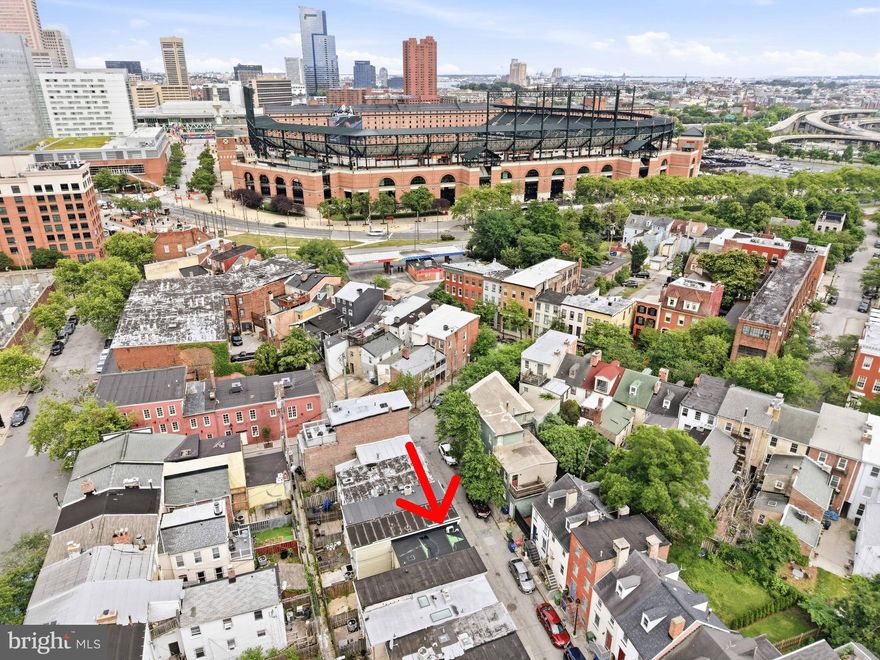Discover the potential in Historic Ridgley's Delight, just steps from the professional schools of University of Maryland, Camden Yards and M&T Bank Stadium.  this ideally priced renovation opportunity is situated on a desirable block where much of the heavy lifting has already been completed, including gutting, framing, plumbing with full bathroom installed and more.  One bedroom, one bath residence is ideal for a first time home buyer or savvy investor seeking strong rental potential from the steady demand of University affiliates and downtown professionals.  Conveniently located near the MARC train, with walkability, energy and historic charm throughout this vibrant community filled with young professionals and ongoing revitalization. The next owner will have to address the current stop work order violation that exists against the property.