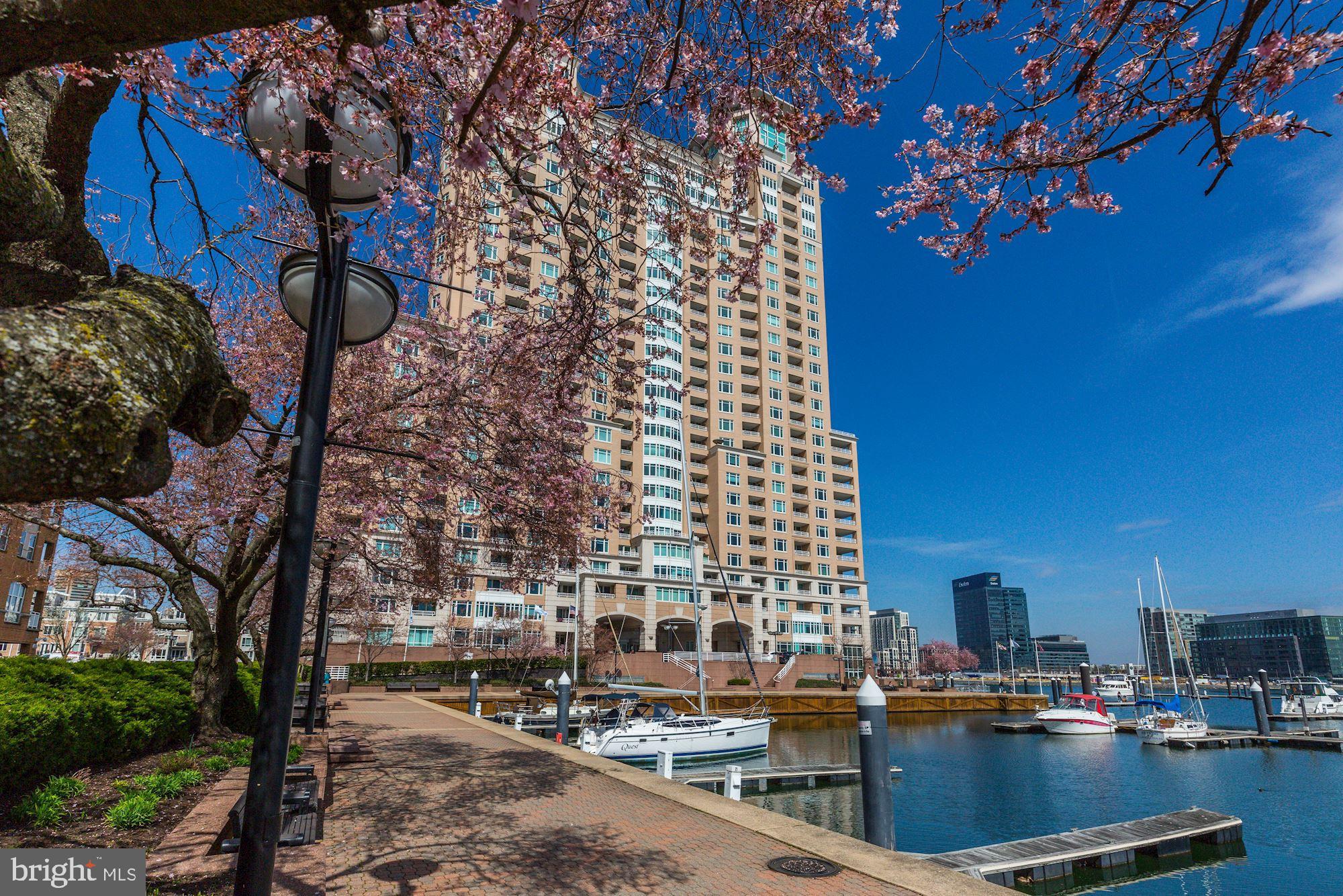 This spacious waterfront home is what you've been waiting for! The open, well-proportioned floor plan features three bedrooms, two and one-half baths, an eat-in kitchen, two covered balconies, and a generously sized great room.
Approximately 2,164 square feet of sun-drenched waterfront living supports easy entertaining and comfortable daily living. Private foyer powder room. The gourmet kitchen boasts beautiful wood cabinetry, stainless appliances and granite counters! Generously sized bedrooms boast walk-in and storage closets. The primary ensuite features a large luxurious bath and a separate stall shower. Beautifully maintained wood floors enhance the sunny living areas. Views overlooking the Harborview Marina, the Cruise Ship Terminal and the Key Bridge rebuild!
The best features of this unit are enhanced by the hotel-like amenities of the Harborview Towers with business and party rooms, an indoor and outdoor pool, an extensive fitness center, an on-site full-time Management Company, and a first-rate 24/7 concierge desk patrolled by on-site security. Convenient to shopping, gourmet restaurants, MARC train, BWI Airport and Stadiums!
