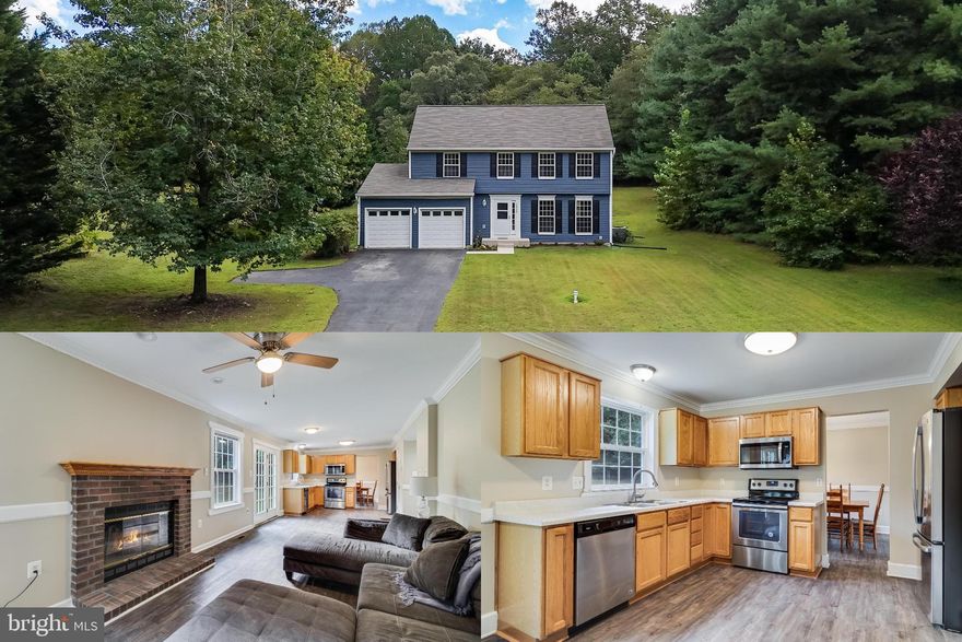 Lovely Colonial located in the desirable Carriage Crossing neighborhood, just minutes from Prince George’s County, Prince Frederick, Waldorf, La Plata and the Patuxent River. This inviting home features an open floor plan perfect for entertaining, with a seamless flow between living spaces, including a formal living room and dining room, a chef-ready kitchen with stainless steel appliances, a cozy family room with a wood-burning fireplace, lots of moldings through-out. The upstairs owner’s suite features a deluxe bathroom and walk in closet, plus three generously sized secondary bedrooms. You'll appreciate the unfinished basement with plenty of potential to finish to your exact specifications; recent improvements include a brand-new architectural roof, vinyl siding, and upgraded gutters for peace of mind and long-lasting curb appeal. Close to all local Military bases, this gem won't last long.