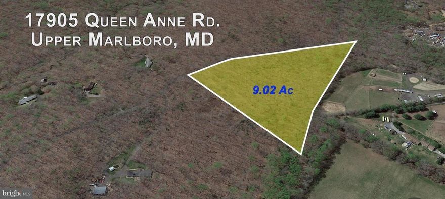 Escape to the tranquility of nature with this magnificent 9-acre wooded lot in Upper Marlboro, MD. Located at 17905 Queen Anne Rd, this peaceful oasis offers endless opportunities for outdoor recreation and the ultimate in privacy. Imagine building your dream home amidst the serene surroundings and taking in the breathtaking scenery every day. Don't miss out on this unique opportunity to own a piece of nature conveniently located close to 301, 214, Route 50, and Route 4.... There is a feasibility study that has already been completed that can be provided, as well as an updated perc test in 2022. Schedule a viewing today!