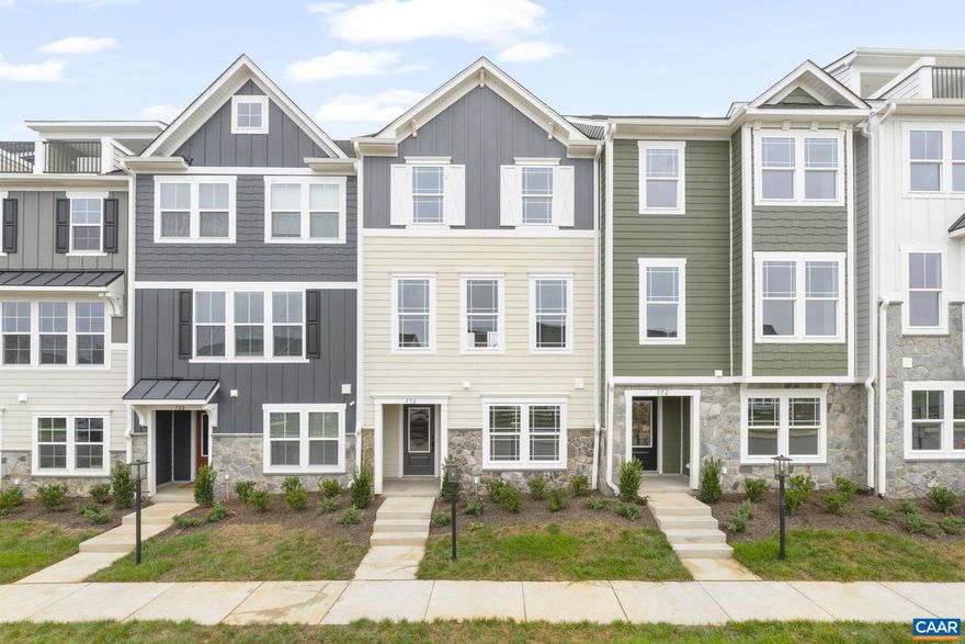 Just completed - actual photos! This Poplar II townhome in Glenbrook offers a comfortable, farmhouse-style layout surrounded by mountain views, green spaces, and walking trails?all within easy reach of downtown Crozet. This interior unit features a bright kitchen with plenty of prep room and a walk-in pantry, a spacious rear deck off the main level, and a first-floor bedroom with its own full bath that works well for guests or a home office. You'll find thoughtful touches throughout, like oak stairs, solid core interior doors, wood shelving, and an energy-efficient furnace. A two-car garage is included for added convenience. Community perks include a nearby path to Crozet Park and future access to downtown via a planned trail.,Granite Counter,Maple Cabinets,Painted Cabinets,White Cabinets