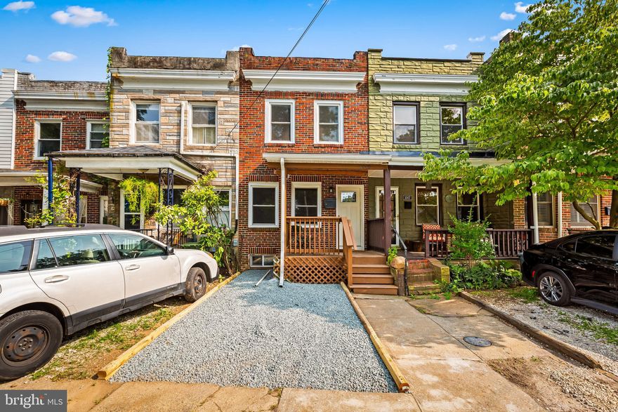 WOW  - Just steps from the historic Roland Park water tower this historic gem is located on a special private feeling street.   A secret pocket park behind house on 42nd, and one around the corner on Roland Heights give this home the perfectly quiet location within close proximity to all the shopping and restaurants of Hampden. Plenty of parking just outside your door with parking available in front and rear.  Fully renovated in 2023 this house has all the modern amenities one could want! Stainless appliances in kitchen, beautiful hardwoods throughout, granite counters, and beautiful bathrooms with glass shower doors are just some of the wonderful features.  2 beautiful bedrooms with high ceilings and large closets are located on second floor. One of the bedrooms features exposed ductwork and an ensuite bath. Both bathrooms are spacious and have high quality tile work featuring,niches, shelves, and glass shower doors.
Basement has finished space with closets and egress and could easily be a 3rd bedroom or a great play room or office with a separate workshop. Detached garage is spacious and adds privacy to rear yard. Shared access driveway in rear to get to garage.