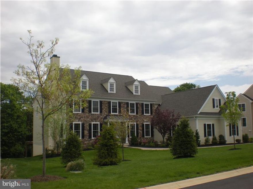 Quick Delivery Spec Home Ready In 60 Days! Beautiful level lot buffered by open space on a cul-de-sac. Modified Edgmont Model featuring over 6500 Square Feet of living space with the option of adding an additional +2000 feet in the lower level. This exceptional floor plan offers an expansive kitchen that opens to a large breakfast room and spacious family room. A perfect gathering area. There is a professional office and a second study off kitchen ideal for homework, hobbies or computers. Formal living and dining rooms with elegant trim and moldings. Service entrance with cubbies and sports closet. The MBR offers sitting room, 2 walk in closets and state of the art bathroom. The secondary bedrooms are generous in size-no small rooms in this house. large laundry room on second level. 3rd level adds 1100 sq ft bonus room with full bath. The basement is walk out and ready for finishing. This is one of only 3 opportunities left to own your new home at brick House Farm. A wonderful community with 25 acres of private open space, jogging trails, nature walks, and fishing pond. Call for floor plans.  House pictures shown are of a similar model.  House is currently under construction.