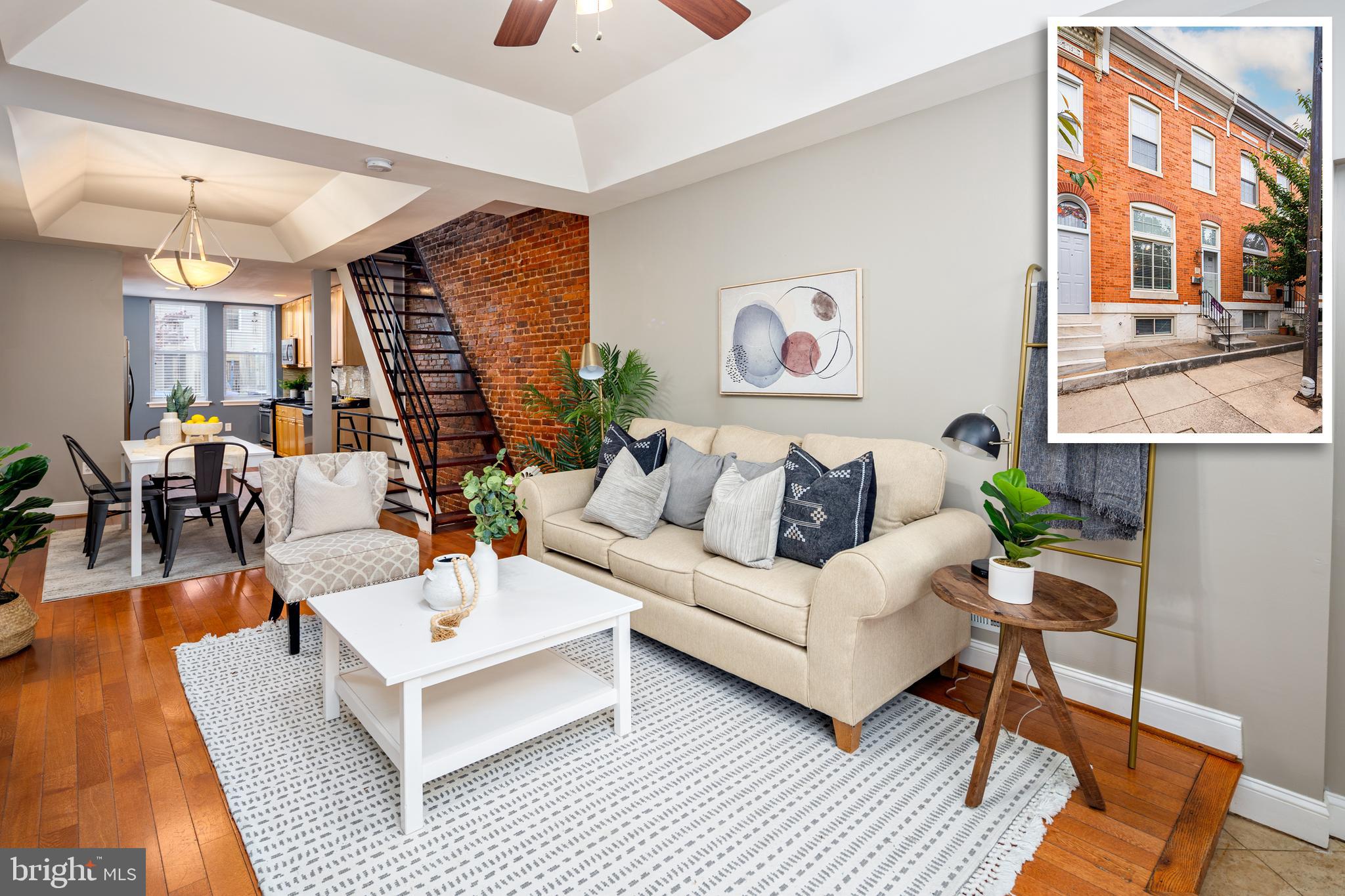 OFFER DEADLINE SATURDAY 5/28 @ 12PM - PLEASE SUBMIT HIGHEST & BEST - RENOVATED CANTON HOME JUST OFF PATTERSON PARK & ACROSS FROM NEWLY BUILT CREATIVITY CENTER W/ 3 FINISHED LEVELS & 2 CAR PARKING - this stylish home features an open floor plan with hardwood floors throughout, exposed brick, open riser staircase, separate dining area, convenient main level half bath and update kitchen with granite countertops, tile backsplash and ss appliances leading to large patio that can accommodate 2 car parking! The upper level features 2 spacious bedrooms, front of the home owner suite with recently remodeled bathroom offering marble countertops & tile throughout. The fully finished lower level provides a huge entertaining space with polished concrete floors, separate laundry room and half bathroom. New hvac system & basement waterproofing completed in 2018!