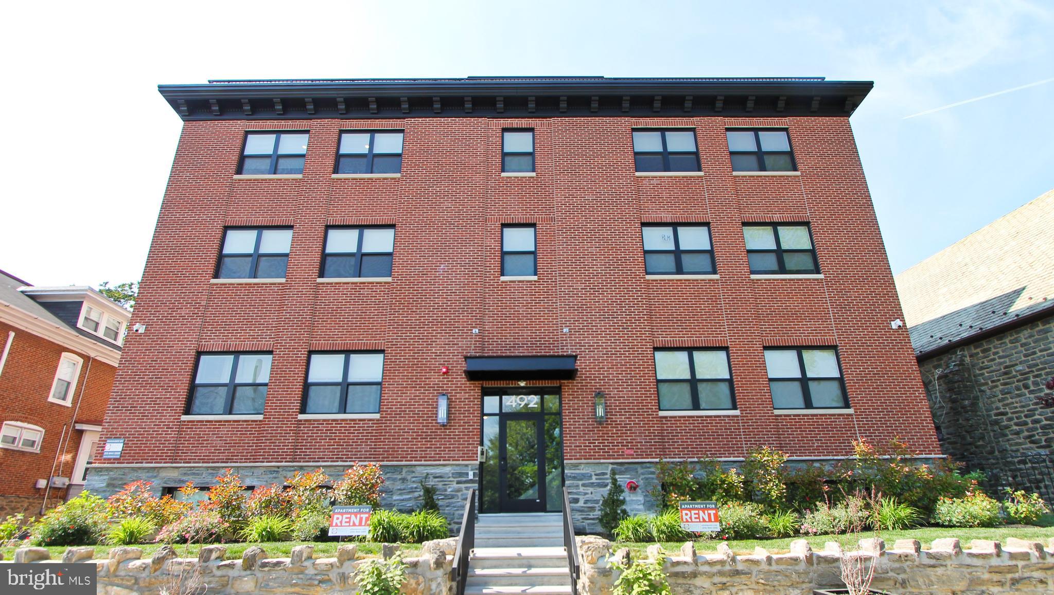 Introducing our newest apartment community! The new construction building contains 27 stylish, spacious, pet-friendly apartments with open floor-plans, and high-end finishes. Care was taken to ensure a high quality, tasteful construction inside and out. Each apartment is outfitted with brand new appliances, including dishwasher and full-sized washer & dryer. Energy efficient windows and central air and heating. Premium apartments feauture private balconies. Covered parking spaces are available for rent. Community features include; an elevator, landscaped grounds, and exterior bike storage. Convenient, walkable location just off Ridge Avenue commercial cooridor and minutes from Manayunk's Main Street. Accessible by Septa Regional Rail, bus routes 9 and 32 and convenient to Interstate 76 for access to Center City, Bala Cynwyd, King of Prussia, Conshohocken and the Main Line. Also minutes from famous Philly cheesesteak restaurants Dalessandros and Chubby's :) Resident responsible for electric and flat rate utility fee of $50. Pet friendly with non refundable upfront fee of $250 and monthly pet fee of $50, limit of 2, breed and weight restricted. Ask about our move in specials for qualified applicants!