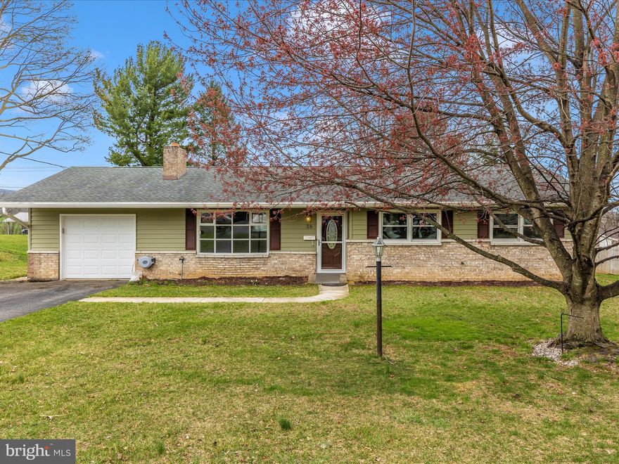 Compact, one level living at its best! Affordable starter home to transition from apartment rental to homeownership, or for someone looking to downsize to easy-care, one level amenities. The covered rear patio is sure to please, overlooking the spacious backyard, perfect for barbeques and gatherings, or tranquil breaks. Chilly days are chased away with the cozy warmth of a wood burning fireplace. Home was tastefully remodeled in 2023, and central heating/cooling was added. Check out the beautifully updated kitchen and bathroom. Stainless steel refrigerator in the garage conveys with the home, it just needs to be moved back into the kitchen. Generously sized garage features cabinets for additional storage of hobbies. Home is located on a quiet side street with easy access to Route 30 which is lined with popular dining and shopping choices within just a few minute drive.