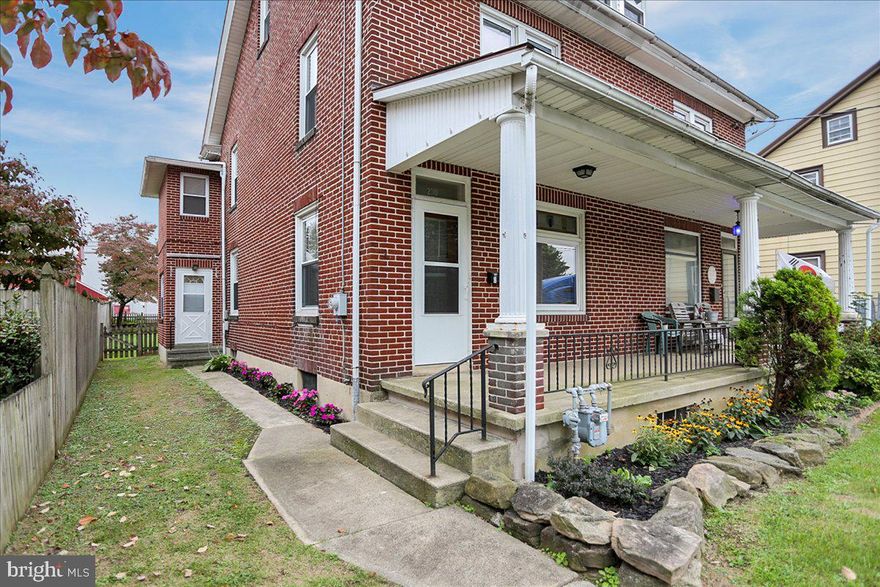 Solid Brick Twin in Fleetwood. Great Location, within walking distance to shopping, banking & restaurants. Get ready to decorate your front porch for Fall. Step inside to a nice sized living room. Eat in kitchen area with great cabinet space & pantry. Enclosed porch off the rear of the home that could be used for multiple purposes. Upstairs you will find 3 bedrooms, 1 is a walk-through, ample closet space. Bathroom has been remodeled. Large clean basement for storage and laundry area. Nice rear yard with an oversized detached garage. Economical Gas Heat, low taxes, newer windows.