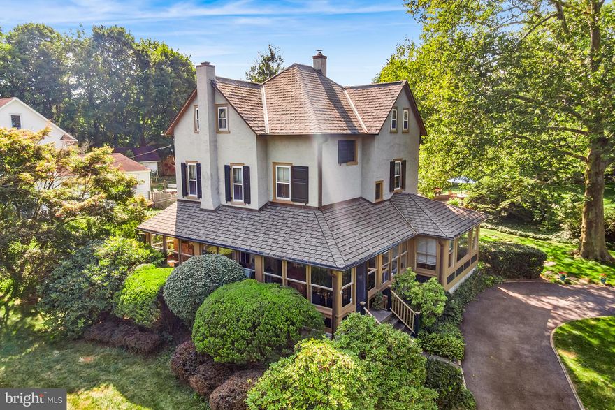 Welcome to this stunning home in the desirable town of Berwyn. This beautifully maintained property boasts a combination of historic charm and modern updates, making it a truly unique find. As you approach the home, you'll notice the attention to detail, with an original front fence that was fully restored last year and an original Philadelphia gas lamp located at the head of the circle. The exterior is further enhanced by an in-ground irrigation system, ensuring a lush and vibrant landscape throughout the seasons. Step inside to discover a spacious and inviting interior, highlighted by original hardwood floors that exude character and warmth. The living room features a captivating stone fireplace, perfect for cozy evenings and gatherings with loved ones. The kitchen is a chef's dream, boasting with top-of-the-line Miele appliances, double ovens, and all the credentials to satisfy even the most discerning culinary enthusiasts. The kitchen also features a glass-enclosed bump-out eat-in area, providing a serene and sunlit space to enjoy meals with family and friends. The second and third floors offer four generously sized bedrooms, providing ample space for rest and relaxation. Additionally, there is an upstairs office, perfect for those who work from home or desire a private study area. The convenience of two updated bathrooms, including a newly added bath on the third floor and a second-floor bath completed last year, adds to the functionality of this home. Outside, the property spans a remarkable .6 acres of flat usable land, including a vegetable garden and an extra-large patio area. There are endless possibilities for outdoor activities and enjoyment. Hosting outdoor events, or simply relishing in the tranquility of nature, this expansive parcel provides the canvas for your dreams to come to life. For those in need of additional storage or workspace, the property includes a horse barn that was originally located in the center of Berwyn and has been repurposed as a garage. The newly resurfaced driveway can accommodate 5+ cars, ensuring ample parking space for you and your guests. Other notable features of this exceptional home include an enclosed front wrap-around porch, perfect for sipping your morning coffee or enjoying the sunset, as well as a cellar currently utilized as a wood shop. Located in the highly sought-after TE school system, this home offers a peaceful and private retreat while still being within close proximity to shops, restaurants, and major transportation routes. Don't miss the opportunity to make this remarkable property your own. Schedule your private tour today and experience the charm and elegance of this Berwyn gem!