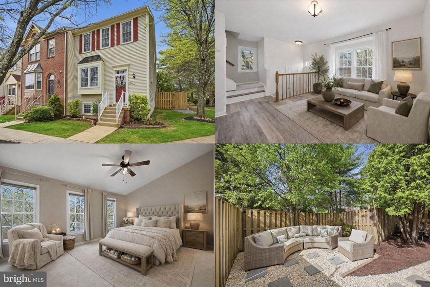 Beautiful end-unit townhouse filled with natural light, offering 4 bedrooms and 3.5 bathrooms. The main level features a great flow for everyday living and entertaining, with separate living and dining spaces, plus a spacious family room with a fireplace that opens to the kitchen and rear patio. The kitchen includes stainless steel appliances and granite countertops, making it both functional and inviting. Step outside to a fully fenced backyard that feels private and perfect for relaxing or hosting. Upstairs, the primary suite offers a vaulted ceiling, two closets, and a wall of windows that brings in tons of light. The en-suite bath has been fully renovated with updated tile, dual sinks, and a walk-in shower for a spa-like experience. Two additional bedrooms and a full bath complete the upper level. The finished lower level adds even more flexibility with a fourth bedroom, full bath, and space for a media room or home office. Move in ready with brand new carpet and fresh paint. Parking is easy with two reserved spaces, visitor spaces, and nearby street parking. Ideally located just a short walk to the W&OD Trail, Parks, Historic Herndon, the golf course, and the community center. Convenient to Innovation Center Metro, Reston Town Center, and the Dulles Toll Road, offering an ideal combination of privacy, convenience, and community. Photos may be virtually staged.