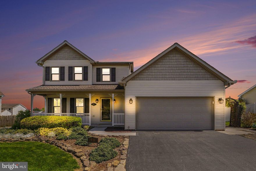 Welcome to this beautifully appointed four-bedroom, 2/5 bath home nestled in the desirable Indian Ridge Community in the heart of Adams County.  This spacious two-story residence offers a perfect blend of comfort, style, and modern amenities, making it an ideal choice for families and individuals alike.  The open-concept allows for seamless flow between the kitchen, breakfast nook and family room, creating an inviting atmosphere for gatherings and every day living.  

The four well-appointed bedroom are designed for relaxation.  The master suite boasts a private ensuite bathroom and spacious walk-in closet.  The additional bedrooms are perfect for family, guests or a home office.   The laundry area is conveniently located on the first floor and is easily accessed leading to the spacious two car garage.  

Step outside to enjoy the beautifully landscaped yard, perfect for entertaining or family play.  The covered patio area is ideal for summer barbecues and evening relaxation under the stars.   Situated in a friendly neighborhood, this home is conveniently located near shopping, and dining options.  Easy access to Hanover, Gettysburg, and many major routes makes commuting a breeze.
