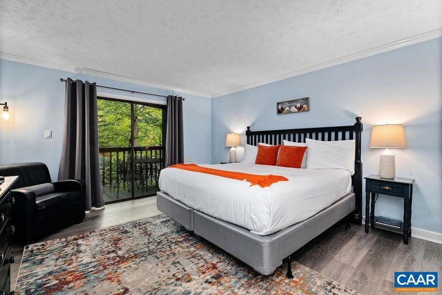 Located just steps away to the slopes and the cozy Mountain Inn, 216 Timbers is an attractive and sharply decorated studio in the heart of Wintergreen Resort. Rated "Platinum" on the Wintergreen Resort Rental program ? a designation only assigned to properties that are well-maintained and furnished to a high standard ? this condo features luxury vinyl plank flooring, granite counters and a private deck. The water heater was installed in 2020 and the A/C was installed in 2019. This is a great rental with bookings that extend well beyond ski season ($18,600/yr avg gross income 2022-2024). You can also use it as your own personal getaway, a place to relax and unwind after a day of exploring Nelson 151 wineries and breweries. Fast internet via Nelson Cable makes telework a breeze!,Granite Counter,Wood Cabinets