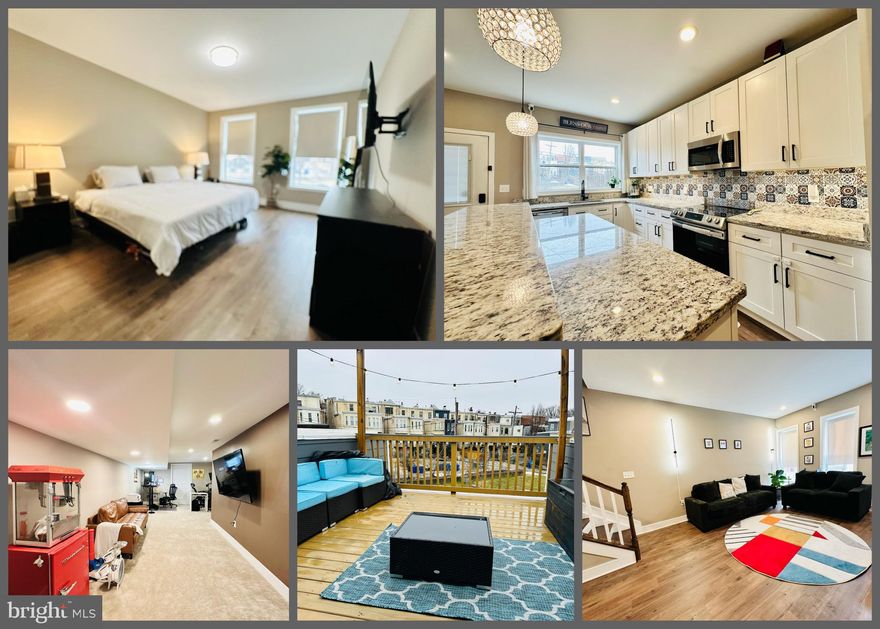 Welcome to 822 Harlem Ave – Modern Luxury in the Heart of Baltimore!
This stunning 4-level brick-front townhome offers 3 bedrooms, 3.5 bathrooms, and 2,684 square feet of beautifully designed living space. Completely rebuilt as new construction in 2022 as part of the sought-after Upton Gateway Development, this home blends contemporary style with everyday functionality.
Even better — incredible incentives make owning more affordable than renting, creating a rare opportunity for first-time buyers, move-up buyers, or anyone looking to build equity instead of paying a landlord.
The main level features gleaming wood floors, a spacious living room, separate dining area, convenient powder room, and an open-concept layout perfect for entertaining. The gourmet kitchen is a showstopper with a large island, pendant lighting, granite countertops, stainless steel appliances, and 42” soft-close white cabinetry with pull-out shelving for effortless organization.
Upstairs, the primary suite offers a private retreat complete with a full bath and walk-in closet. A second bedroom and full hall bath complete this level, along with a full-size front-loading washer and dryer for added convenience.
The top level impresses with soaring 12-foot ceilings, a third bedroom, and direct access to a fabulous private deck — perfect for relaxing evenings, entertaining guests, enjoying your morning coffee or evening favorite beverage with a view.
The finished lower level provides versatile space ideal for a media room, home gym, playroom, or man cave — designed for comfort and flexibility to fit your lifestyle.  Potential for adding a 4th bedroom.
Whether you're hosting indoors, enjoying your private deck, or building long-term equity in a revitalizing community, this home offers the perfect blend of modern design, space, and value.
Don’t miss your opportunity to own newer construction with incentives in a growing Baltimore location — schedule your private showing as soon as available!