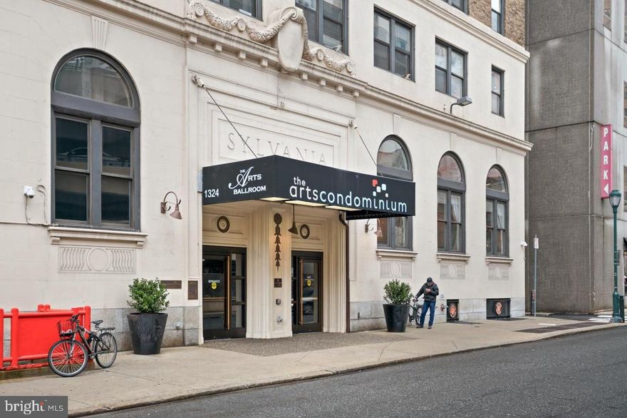 LOCATION AT ITS BEST!!! Incredible opportunity to live in the heart of center city and have ALL Utilities paid for. This corner unit is the largest studio in the building and offers laminate floors, kitchenette with a small refrigerator and a beautiful view of the city. The building has many great amenities such as 24 hour emergency service and concierge desk, exercise Room , Laundry facility, free wifi, restricted access entry and much more.