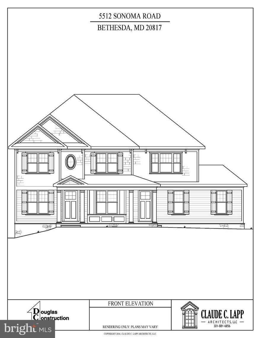 Brand new Arts & Crafts Colonial built by award-winning Douglas Const (Best Green Builder-Beth Mag), 3 fin lvls, 5BR, 4.5BA, chef's kit, 1st flr lib & mud rm, 2 car side loading gar, covered frnt porch, owner's suite, dual WICs, spa BA, 2nd flr HW/Study area, fin lwr lvl incl rec rm, BR, FB, exercise rm & media rm, deck leads to huge backyard. Close to dwntwn Bethesda, NIH, restaurants & more!