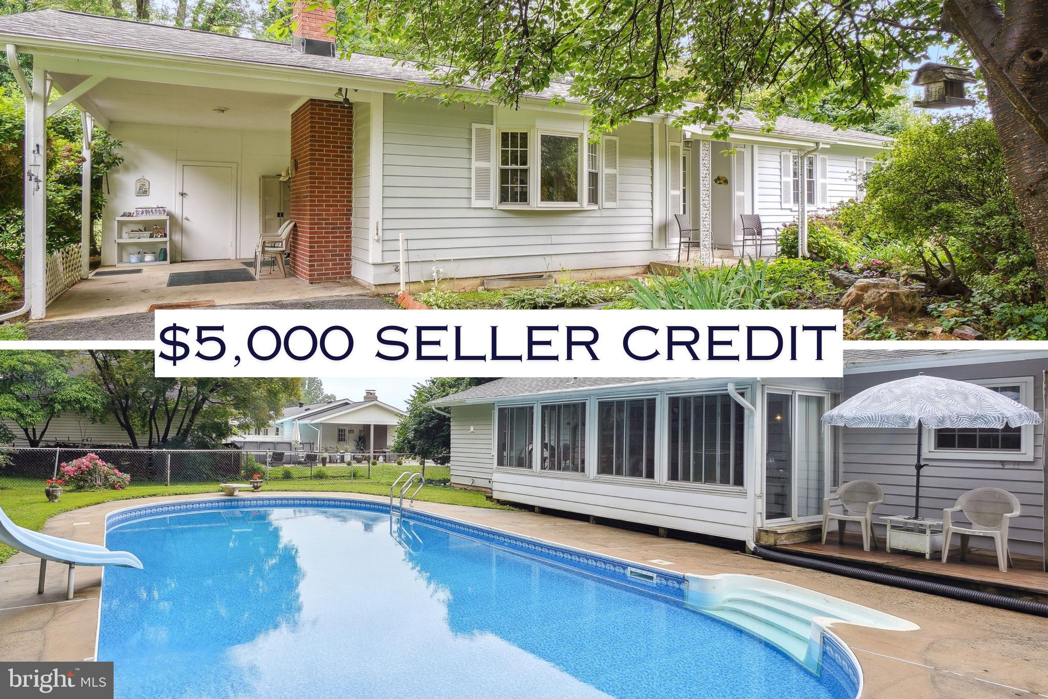 Price Improved and $5,000 seller credit offered! Spacious Derwood Home with Pool on Expansive Lot!
This home is eligible for a loan program with 3% down, no PMI, and lender credit of $7,500! Ask for details!
Welcome to this charming east-facing single-family home nestled in the sought-after Derwood community. Situated on a lush and private .55-acre lot, this property offers over 2,800 square feet of living space across two fully finished levels. The home is well maintained, having been completely renovated from framing in 1995, and since again in the basement just last year, with a NEW ROOF (October 2024), HVAC Just 4 years old, Water Heater just 6 years old.
Step inside to a welcoming entry leading to a formal living room featuring hardwood floors, a charming wood-burning fireplace, and a large bay window that fills the space with natural light. The spacious eat-in kitchen boasts ample cabinetry, a gas range, and flows seamlessly into the open-concept dining and family room, ideal for gatherings.
Enjoy year-round relaxation in the enclosed sunroom, offering wall-to-wall windows and direct access to the back patio and in-ground pool—your private outdoor oasis. The pool is newly refinished with a NEW LINER and FILTER.
The main level offers three generously sized bedrooms and two full bathrooms, including a primary suite with a private ensuite bath including a walk-in shower. Secondary bedrooms are bright and share a full bath.
The fully finished lower level (with new waterproof LVP flooring throughout, done in 2024) expands your living space with a large recreation room. The pool table conveys and is a desirable Brunswick brand table that was recently refinished. There is also dedicated laundry room, and bonus room—perfect as a home office or 4th bedroom—along with a third full bath and ample storage.
Additional features include a large driveway, covered carport, and an unbeatable location just minutes to shopping, dining, parks, and major commuter routes including the ICC and public transit options.
Don’t miss this opportunity!