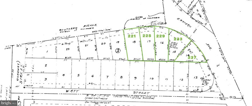 Purchase would include 233 and 237 Eastern Ave | Lot # 15 and #14 |9,630 Sq Ft | .221 Acres | Tax ID  17183733912 and 17182061190 . READY TO BUILD YOUR NEW HOME? AWESOME level lightly wooded lot conveniently located in proximity of the blue and silver lines Capitol Heights metro station (Very short walk). Located in Capitol Heights, Prince Georges County Maryland on the border of the Washington D.C. Line. Less than Four Miles from the Capital Beltway 495 / 95. ==
Convenient to FEDEX Stadium, Nationals Stadium, four major universities, shopping & downtown DC.  == Opportunity Zone designation (ZONE 802901) grants significant tax benefits. 
The Opportunity Zones Program offers three tax incentives for investing in low-income communities through a qualified Opportunity Fund:
1. A temporary deferral of inclusion in taxable income for capital gains reinvested into an Opportunity Fund. 2. A step-up in basis for capital gains reinvested in an Opportunity Fund. 3. A permanent exclusion from taxable income of capital gains from the sale or exchange of an investment in an Opportunity Fund if the investment is held for at least 10 years. ==

Zoning provides primarily small-lot, single-family detached home with a minimum lot size of 6,500 sq. ft.
RSF-65 Zoning provides primarily small-lot, single-family detached communities reflective of traditional subdivision patterns. Minimum lot size for Single-family dwelling is 6,500 sq. ft., and for other uses minimum lot size is 6,500 sq. ft. Maximum dwelling units per net acre 6.7.