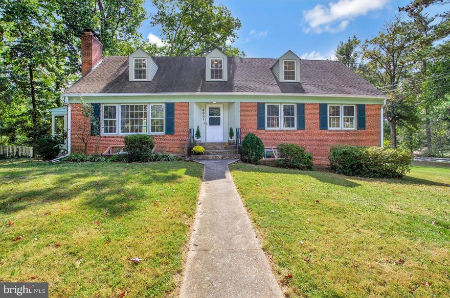 Big Beautiful Brick Cape Cod situated on a .46 acre corner lot in highly-desirable College Heights Estates! Working from home?  This one has space for you and the extended family to spread out! 3 finished levels and a basement that walks out at back. Classic details abound, including gleaming oak floors, 2 wood-burning fireplaces, a pocket, a swing  & French doors and an awesome panel-ceilinged screened porch with a swing.  Welcoming entry with a huge closet for more than just coats! The 21' x 15' living room has a picture window to the front yard and a classic fireplace with mantel. An archway leads to the formal dining room with it's swing door to the kitchen and French doors to the screened porch. The kitchen has beautiful tile floors, a cooktop and SS gas oven. The sink is centered on the window overlooking the rear yard and driveway. The kitchen has a back door to a stairway to the yard.  Don't miss the pocket door to the front hall!  The right side of the main level includes the primary bedroom with its ensuite shower bath and lighted closet. Two front bedrooms with lighted closets share the hall bath with a double sink and tub/shower. Upstairs you will enjoy two carpeted bedrooms with large closets. There's a lovely room between with built-in bookcases and alcoves that include charming window seats. There is also another full bath with a tub/shower! Did I mention all of the storage space under the eaves?! Downstairs there is a large "L" shaped family room with a brick fireplace and mantel, walks out level to the rear yard. There's an office that can be another bedroom and a shower bath too. There's a spacious laundry/utility room and a mud room all with luxury vinyl tile flooring. Come in straight from the  2-car garage! There's a big concrete and block storage room under the porch with access to the back yard so it is great for garden tools. Gracious lot with plenty of room to plant and play. University Park Elementary School district! Fabulous location in a park-like setting near METRO, & MARC trains, shops & restaurants including Trader Joe's, Whole Foods, Starbucks, Burton's Grill,  Denizen's Brew Pub and the flagship University of Maryland. Go Terps! You will love living here!