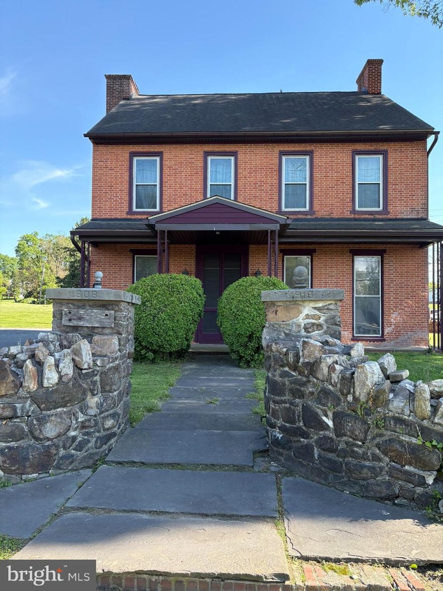 Historic circa-1804 brick mansion offering 4,981 total sq. ft. with 5 fireplaces and timeless character throughout. Major updates include newer heating and central air, roof, and windows. Rich in history, the property has previously served as a tavern, inn, residence, and apartments, and is now configured as a single-family home. Current owner had received approvals for a Bed & Breakfast, though approvals have since expired. A truly one-of-a-kind property filled with charm, history, and endless potential.