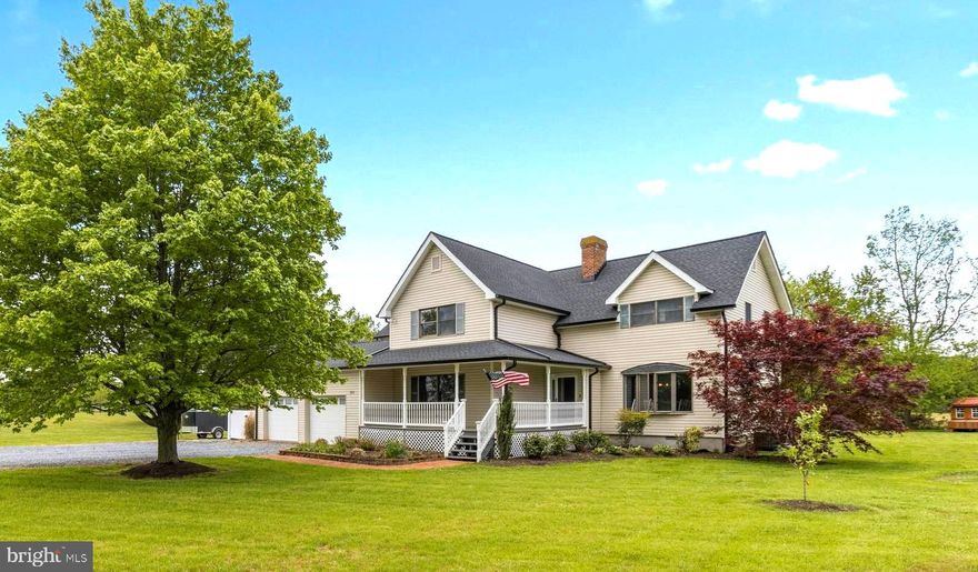 Experience serenity in an idyllic Eastern Shore location, where a charming wrap-around front porch invites you to embrace the pastoral views that surround you. This exquisitely crafted custom home, nestled on over 1.5 acres of land, offers an enchanting blend of nature and design. Delight in the bountiful gardens, fruit trees, and even a chicken coop, fostering a self-sustaining lifestyle with the added benefit of solar panels. Step inside to discover an abundance of spacious entertaining areas, perfect for hosting gatherings. Find solace in the dedicated home office, ideal for remote work or creative pursuits. The expansive secondary bedrooms offer comfort and versatility, while hardwood floors throughout create an inviting ambiance. The high-end kitchen appliances elevate the culinary experience, making everyday meals a delight. This exceptional home truly stands out from the rest, boasting an oversized 2-car garage, a convenient walk-in pantry, and ample storage space to accommodate all your needs. With room for everyone, both indoors and out, this residence promises a harmonious blend of functionality and luxury. Seller Upgrades: Roof (2022), Well Pressure Tank (2022), Septic Pump/Risers (2022), Black Light Water Filtration (2021)), Dishwasher (2021), Reverse Osmosis System (2020), Water Softener (2019), Crawlspace Encapsulation (2019), Hardlined Internet - Breezeline (2019).  Home is locate near Batts Neck Park. This 45-acre park features several multipurpose athletic areas perfect for soccer, football, and lacrosse, as well as a baseball/softball diamond, and an in-line hockey rink. Two ponds and a playground offer passive recreational opportunities.