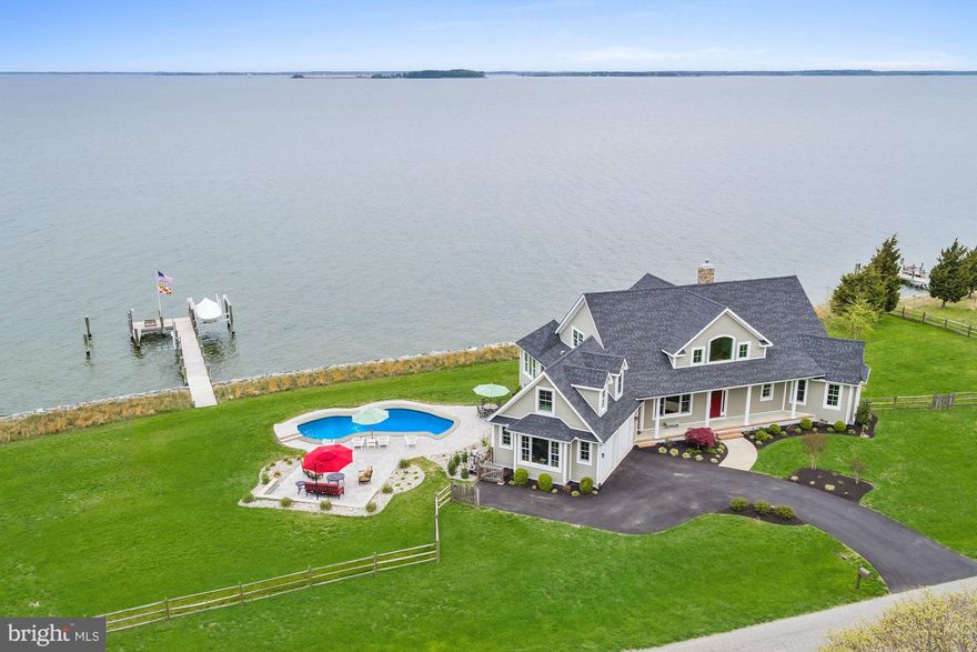 If you want something special for your family consider this well appointed waterfront home.Gourmet Kitchen, stone fire place, master bedroom first floor, two story open great room, hardwoods are just a few features. Have it all home perch on small bank facing west with big Water Views & Sunsets. Pier, pool, privacy on a cul-da-sac. Country club setting with golf, Tennis, club-house & much more.