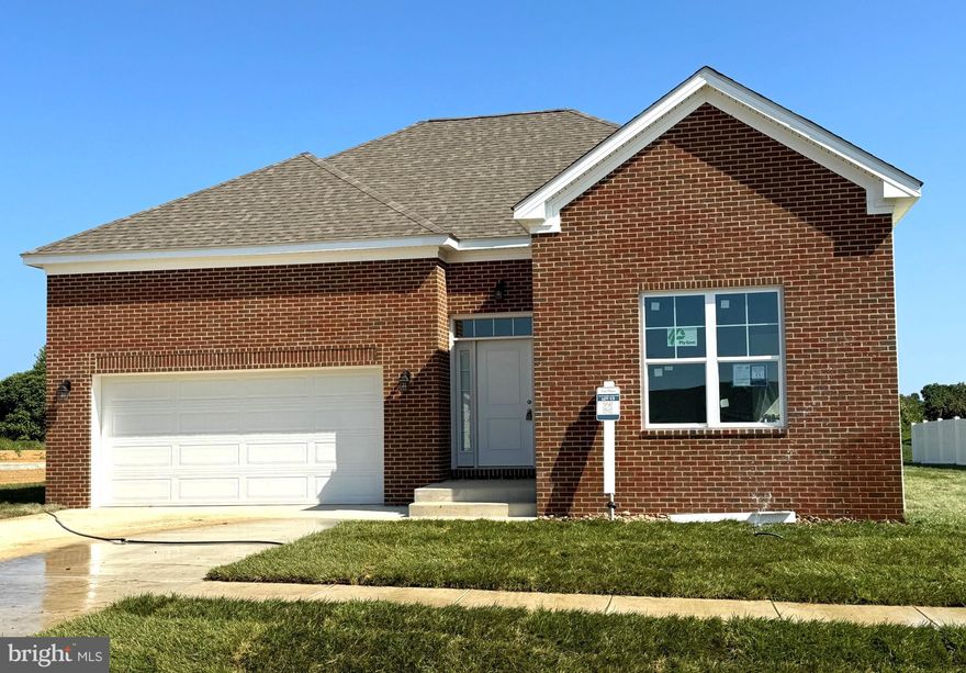 Under Construction....New design by Four Points Construction!  This 3 bedroom, 2 full bath Ranch design offers 1595 sqft of living space.  The open floor plan features spacious room sizes w/ 9ft ceilings, formal dining room, and  kitchen w island, granite countertops, pantry and stainless steel appliances.  The Family Room exits to a 19x14 rear concrete patio for outdoor entertaining.  In the primary bedroom there are tray ceilings, a large walk in closet, and full bath with tile shower.   Full brick front, beaded siding, 2-car garage with auto opener, and concrete driveway included.  Builder offers $10,000 close assist with use of preferred lenders.  45 day delivery.  Interior photos are similar construction